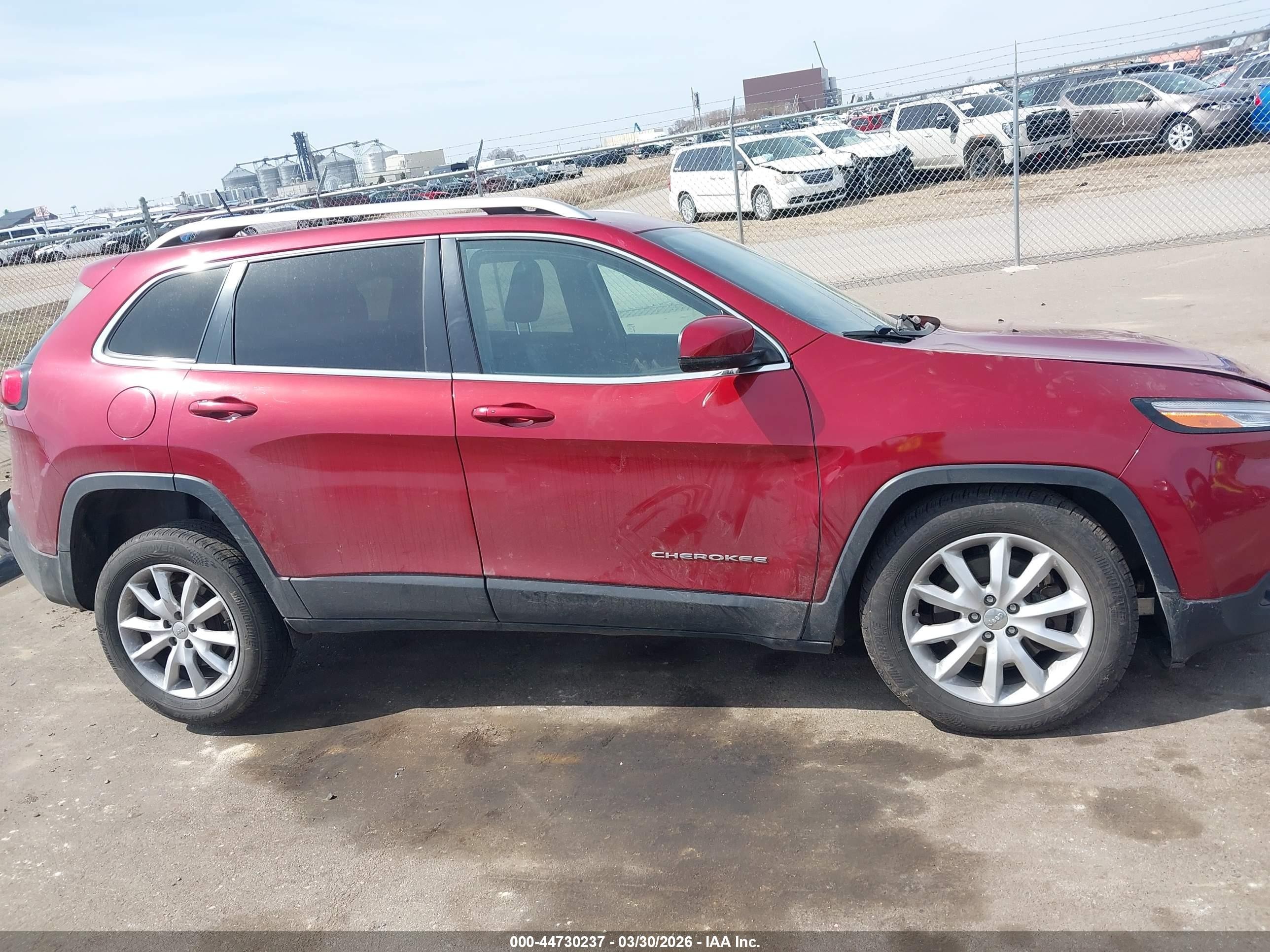2015 Jeep Cherokee Limited Red vin: 1C4PJMDS3FW676320
