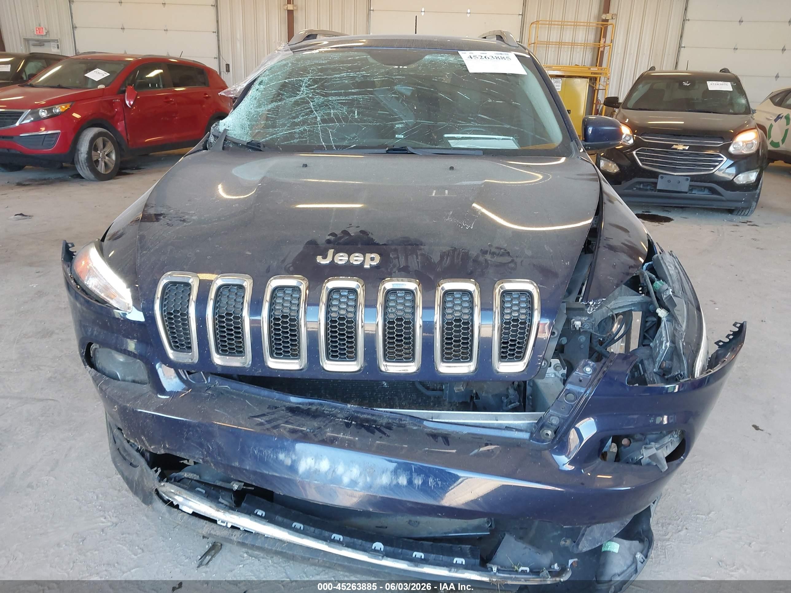 2015 Jeep Cherokee Limited Blue vin: 1C4PJMDS3FW718856