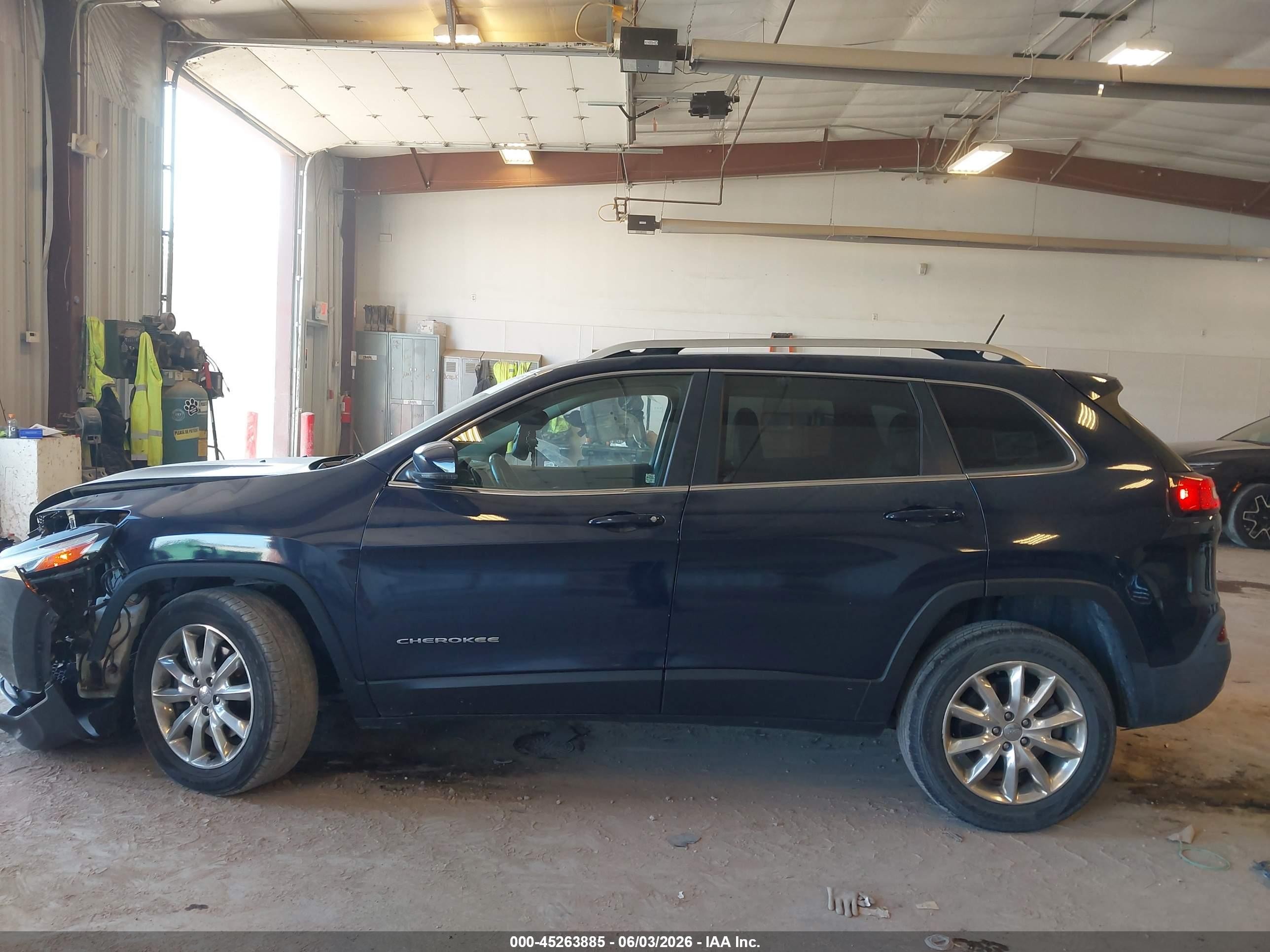 2015 Jeep Cherokee Limited Blue vin: 1C4PJMDS3FW718856