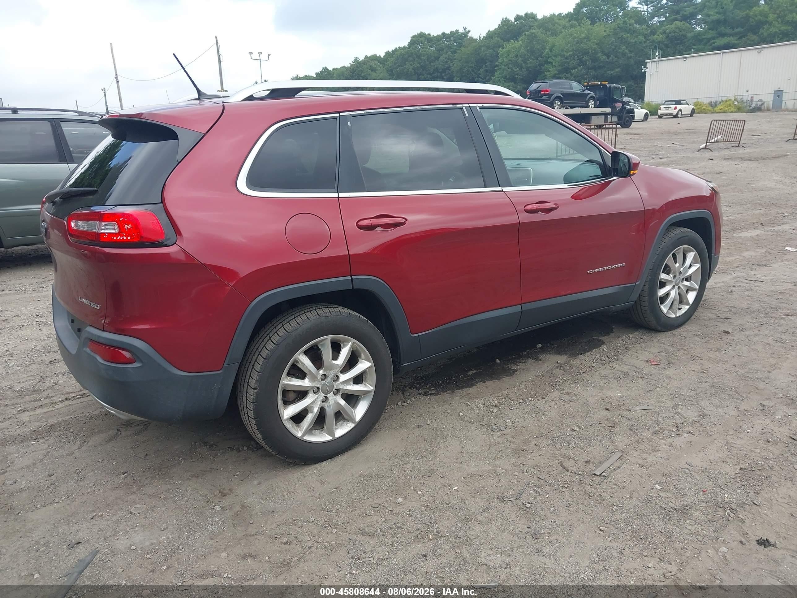 2015 Jeep Cherokee Limited Red vin: 1C4PJMDS3FW735396