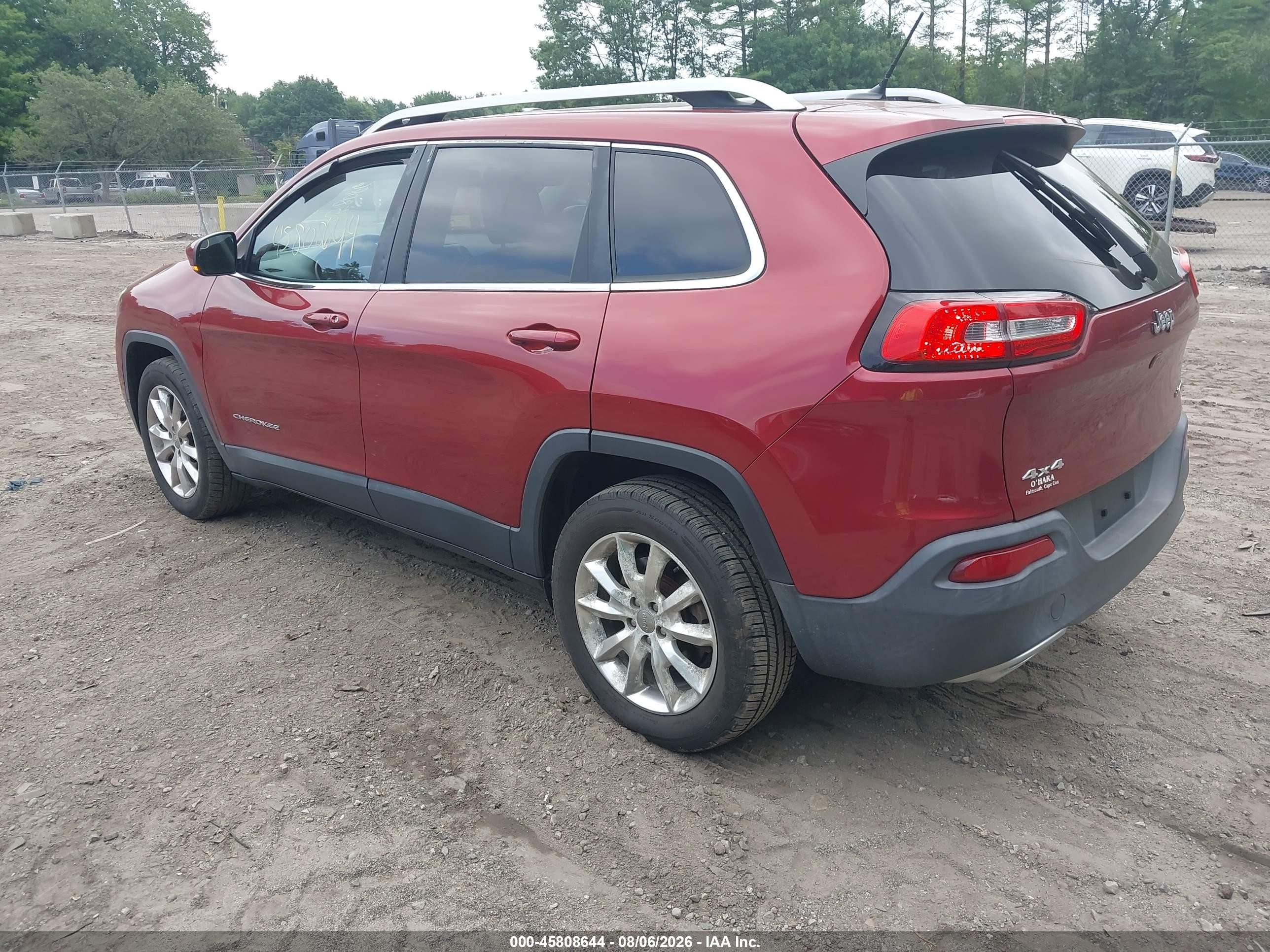 2015 Jeep Cherokee Limited Red vin: 1C4PJMDS3FW735396