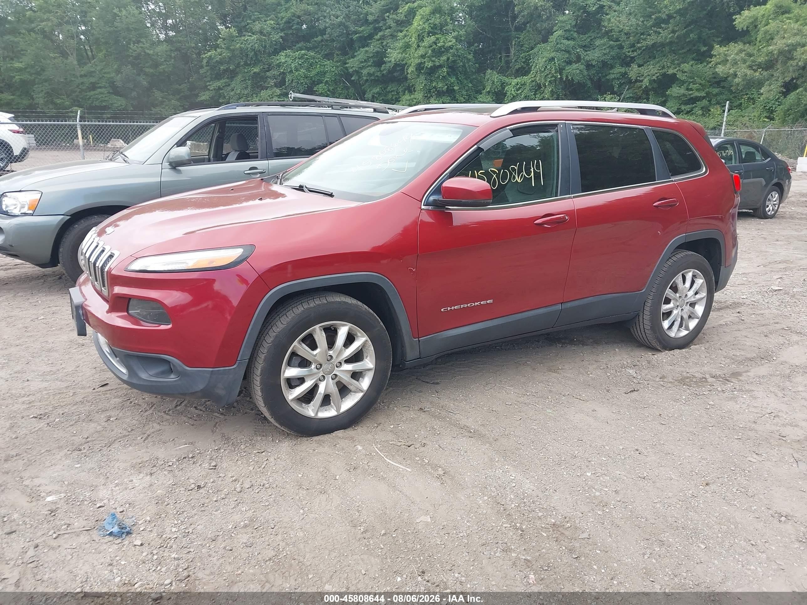 2015 Jeep Cherokee Limited Red vin: 1C4PJMDS3FW735396
