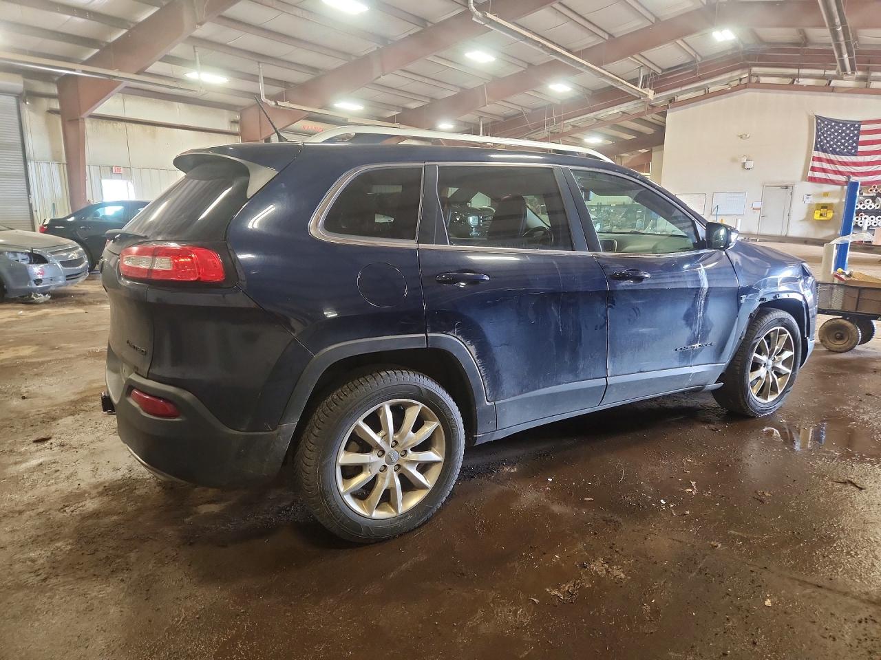 2015 Jeep Cherokee Limited Синий vin: 1C4PJMDS3FW741134