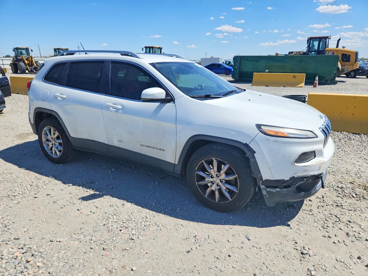 2015 Jeep Cherokee Limited White vin: 1C4PJMDS3FW752375