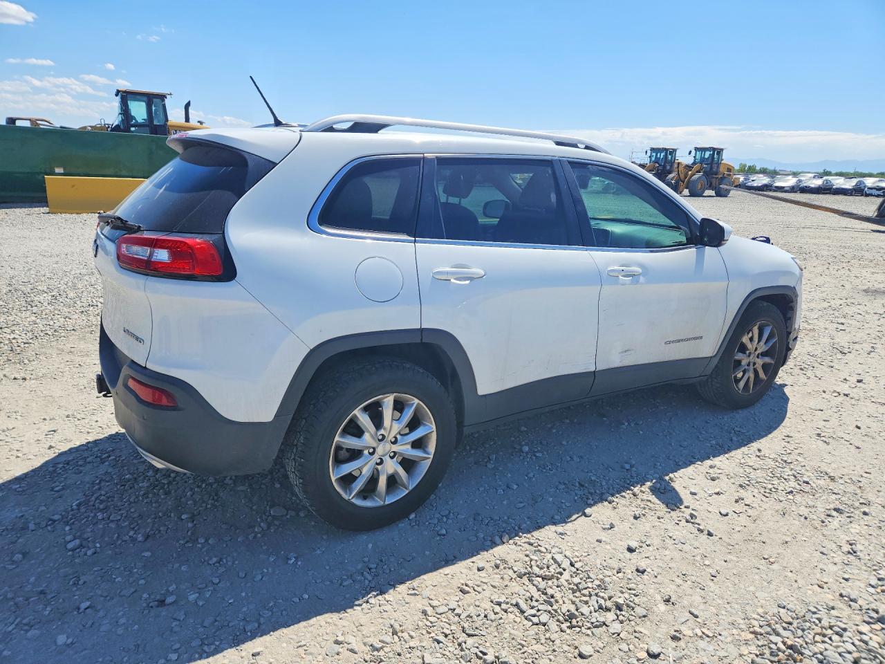 2015 Jeep Cherokee Limited White vin: 1C4PJMDS3FW752375
