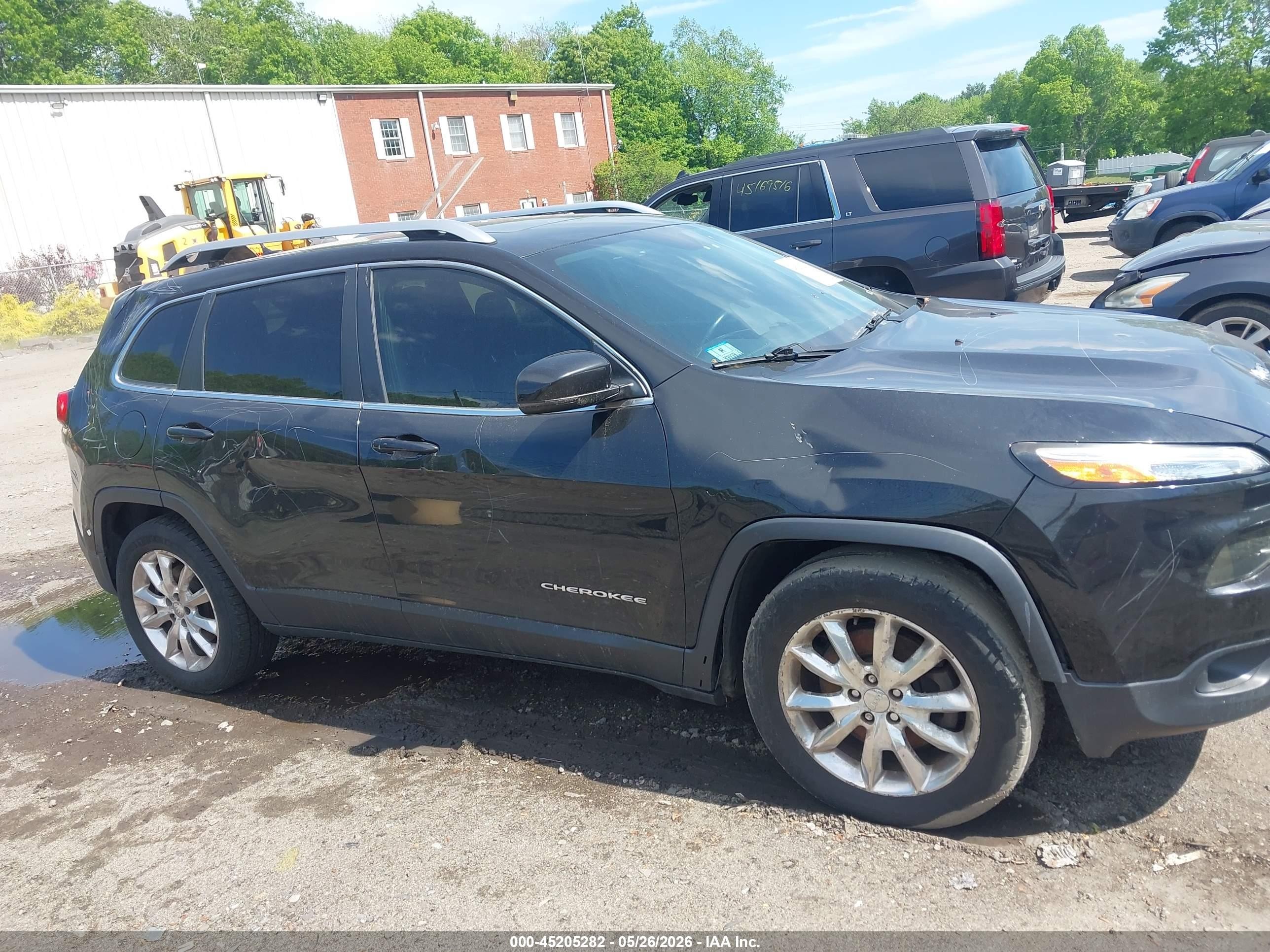 2015 Jeep Cherokee Limited Black vin: 1C4PJMDS3FW757057