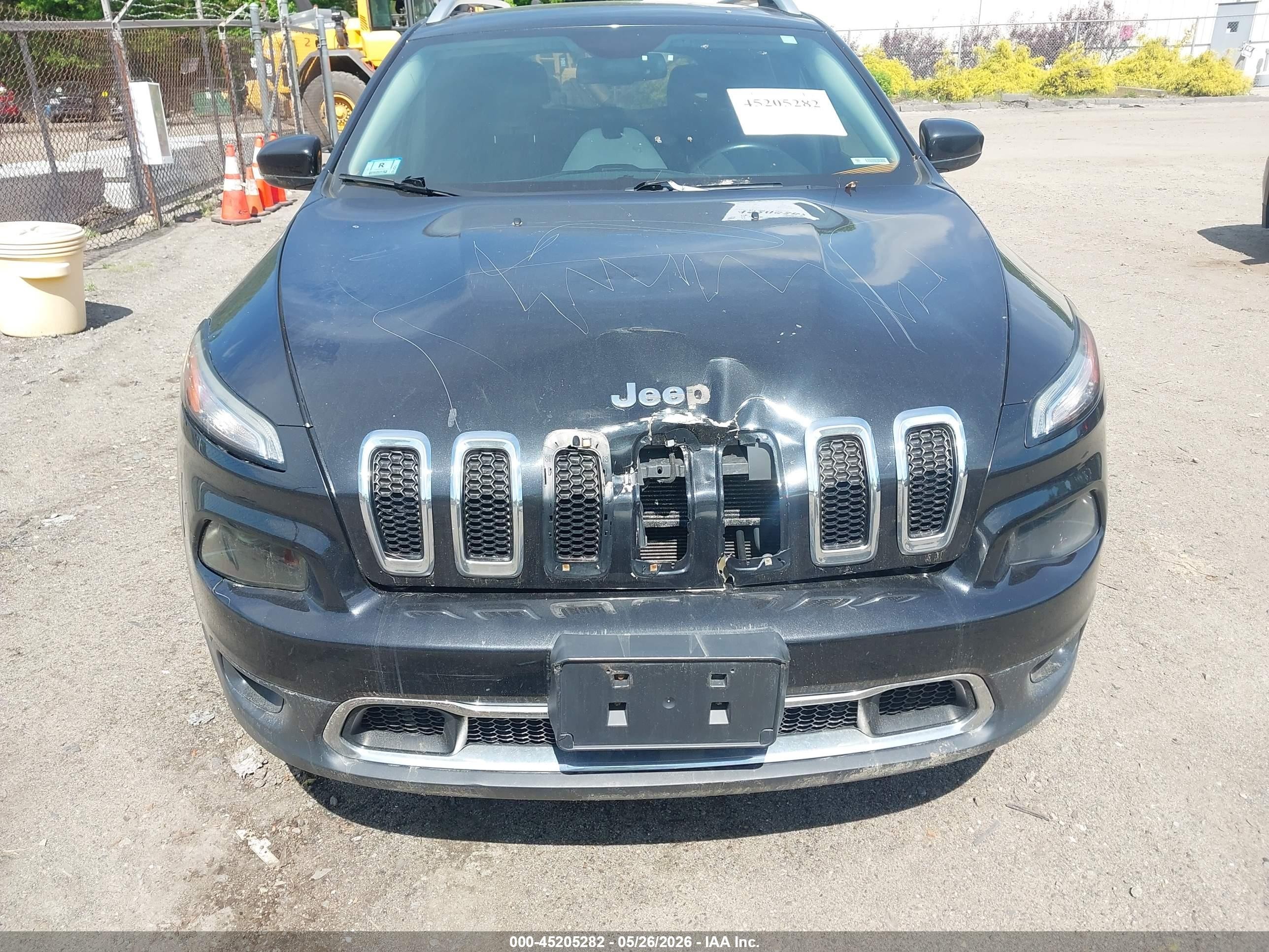2015 Jeep Cherokee Limited Black vin: 1C4PJMDS3FW757057