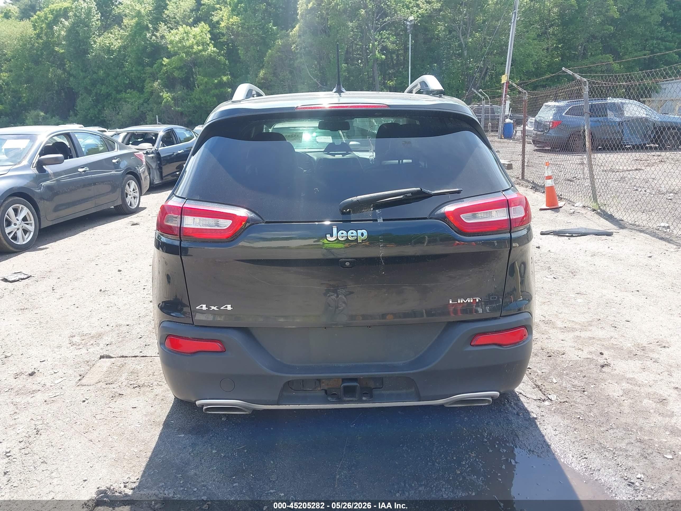 2015 Jeep Cherokee Limited Black vin: 1C4PJMDS3FW757057