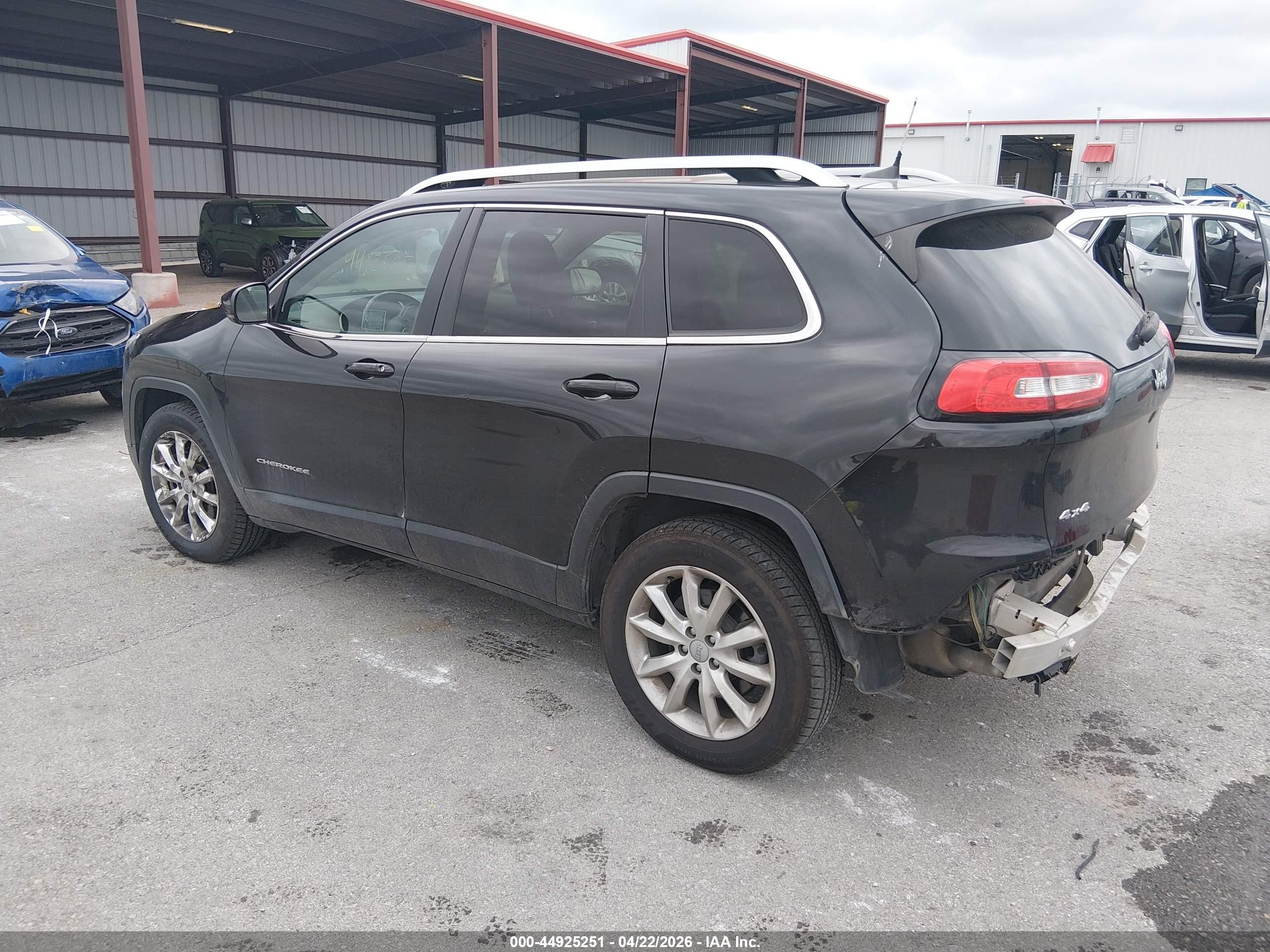 2016 Jeep Cherokee Limited Black vin: 1C4PJMDS3GW271138