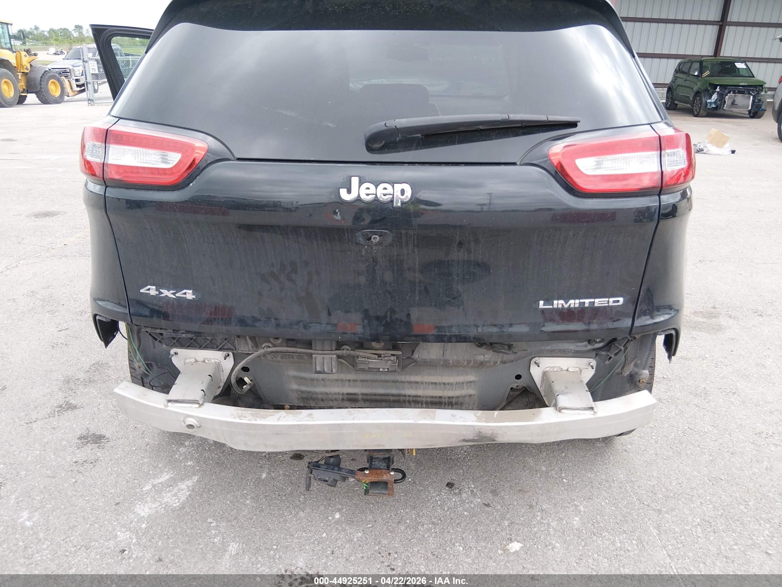 2016 Jeep Cherokee Limited Black vin: 1C4PJMDS3GW271138