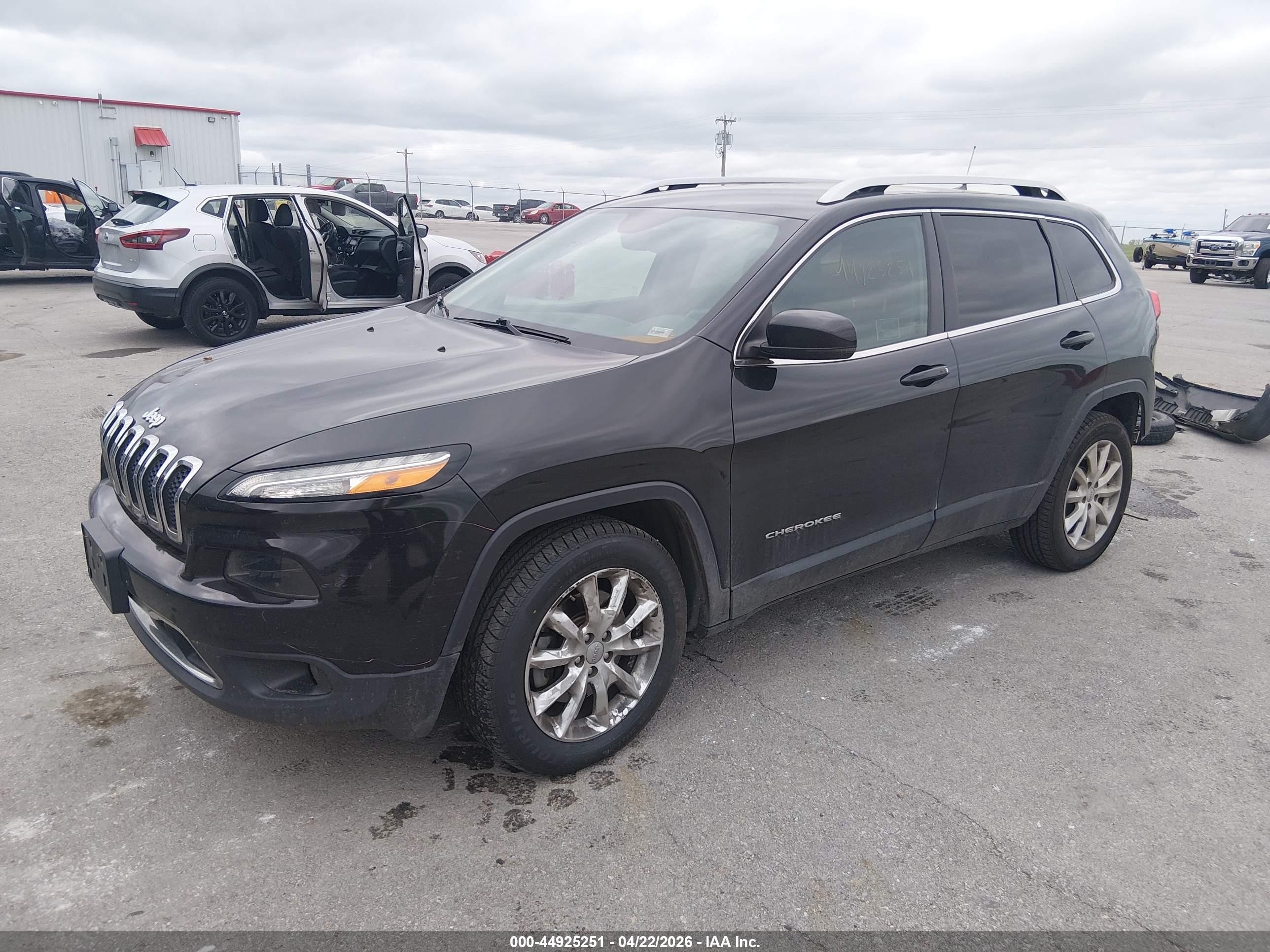 2016 Jeep Cherokee Limited Black vin: 1C4PJMDS3GW271138