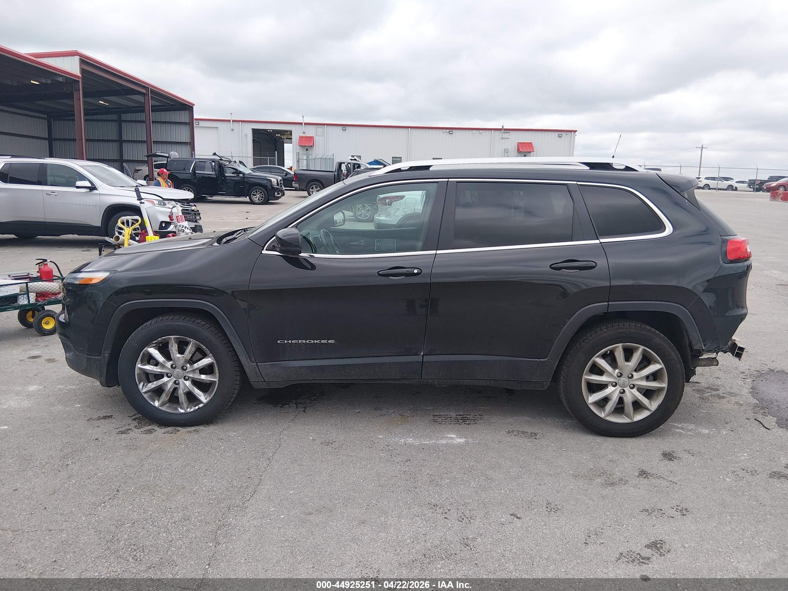 2016 Jeep Cherokee Limited Black vin: 1C4PJMDS3GW271138