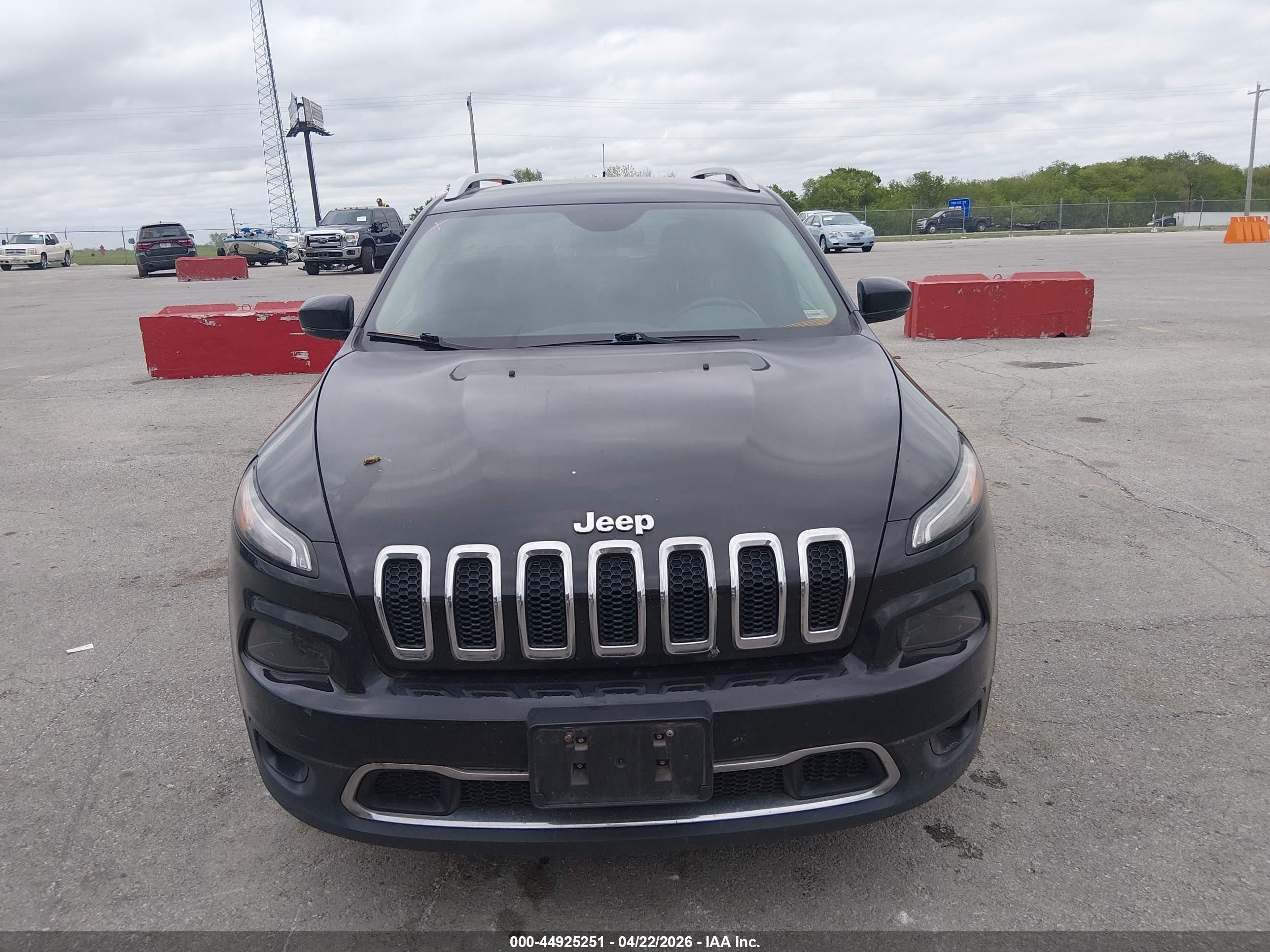 2016 Jeep Cherokee Limited Black vin: 1C4PJMDS3GW271138