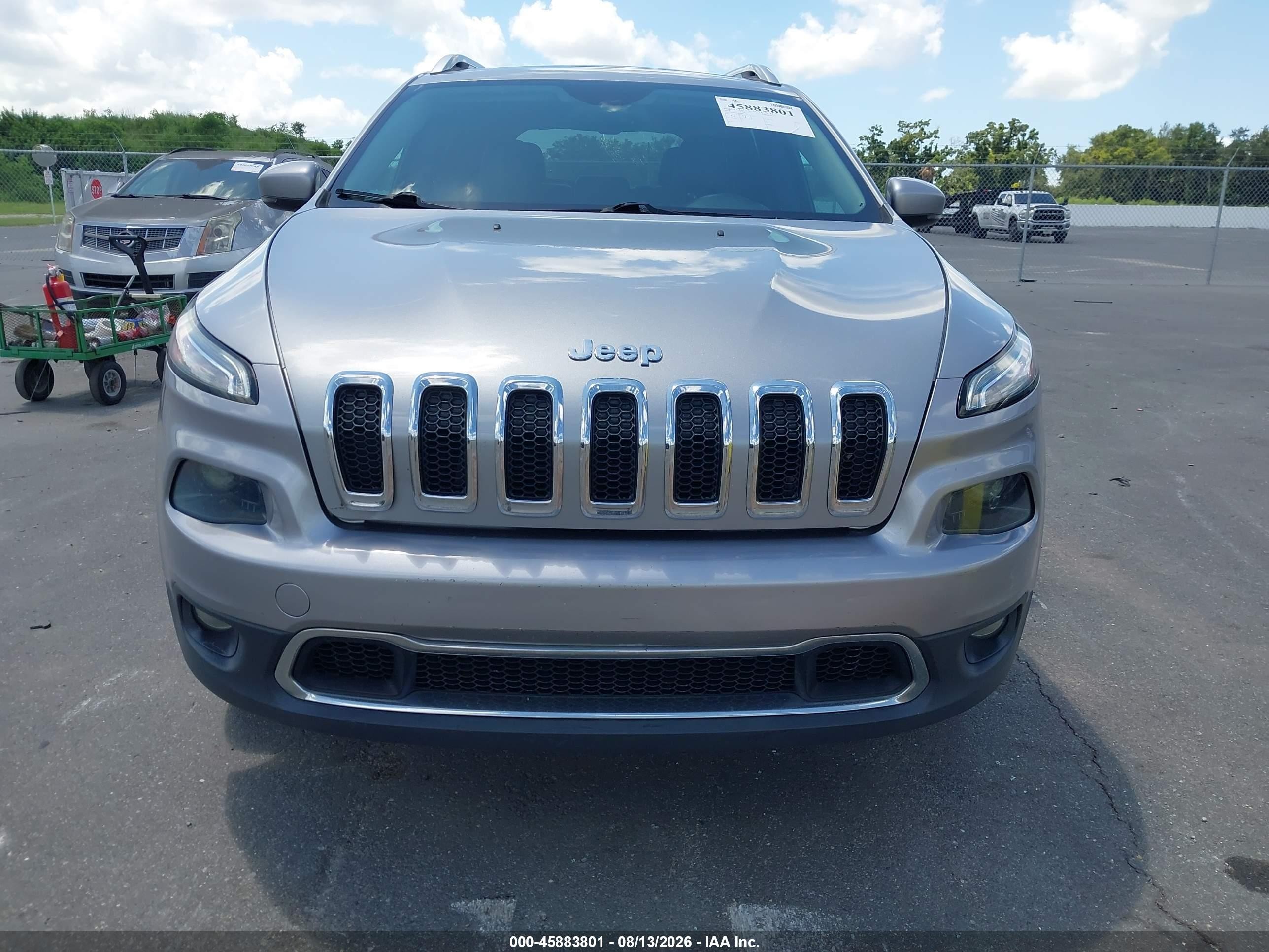 2014 Jeep Cherokee Limited Серебряный vin: 1C4PJMDS4EW129071