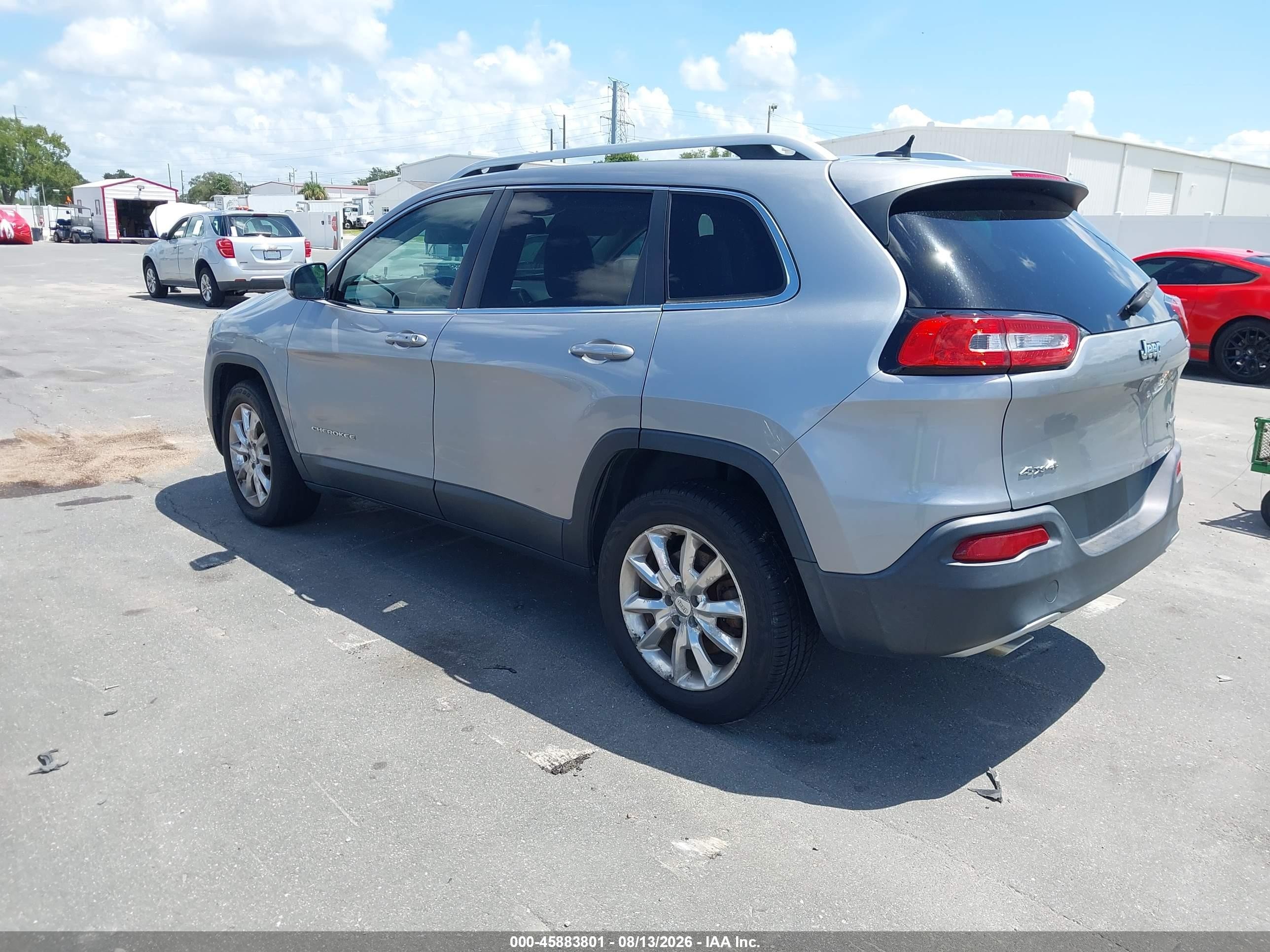 2014 Jeep Cherokee Limited Серебряный vin: 1C4PJMDS4EW129071
