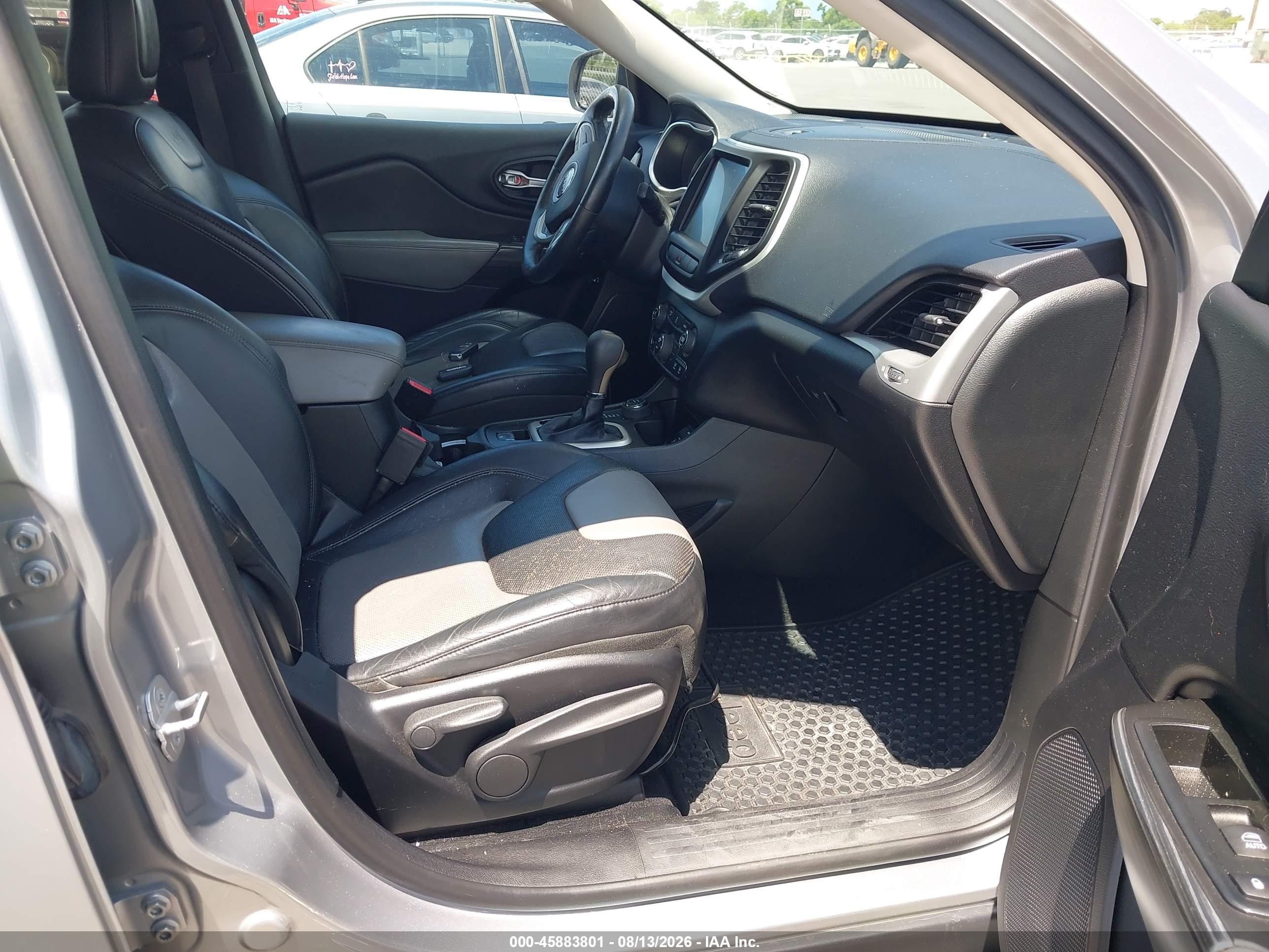 2014 Jeep Cherokee Limited Серебряный vin: 1C4PJMDS4EW129071