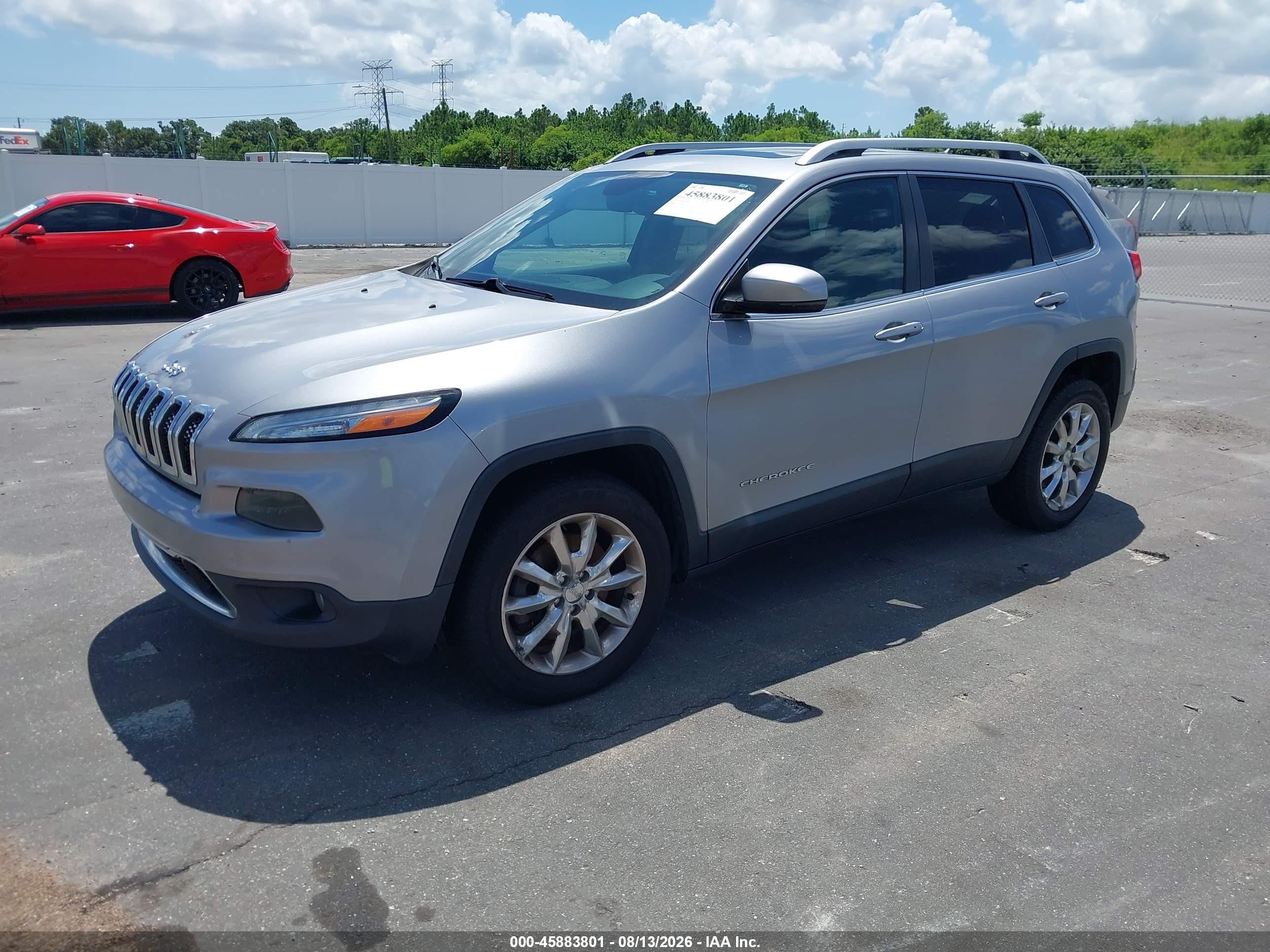 2014 Jeep Cherokee Limited Серебряный vin: 1C4PJMDS4EW129071