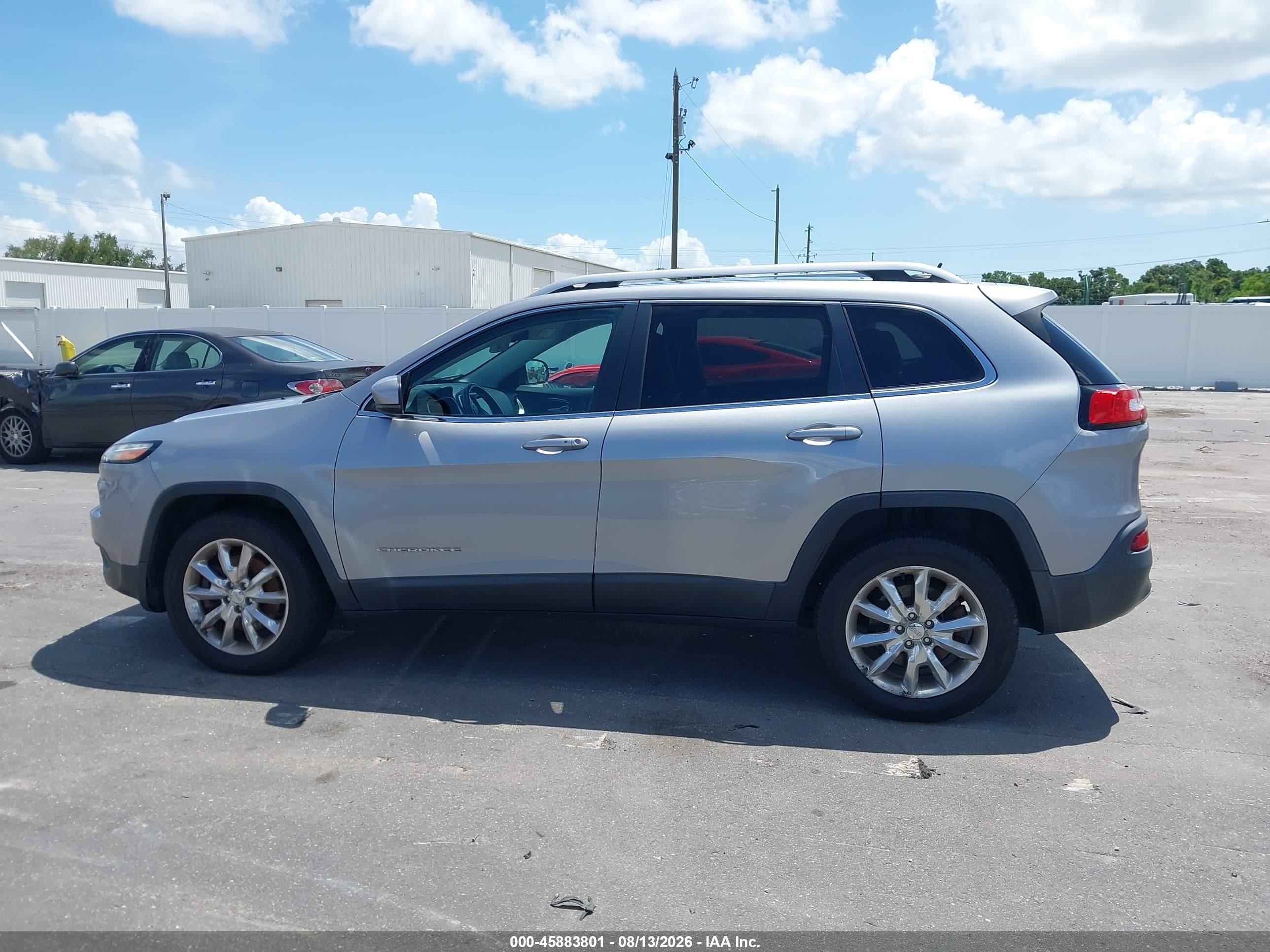 2014 Jeep Cherokee Limited Серебряный vin: 1C4PJMDS4EW129071