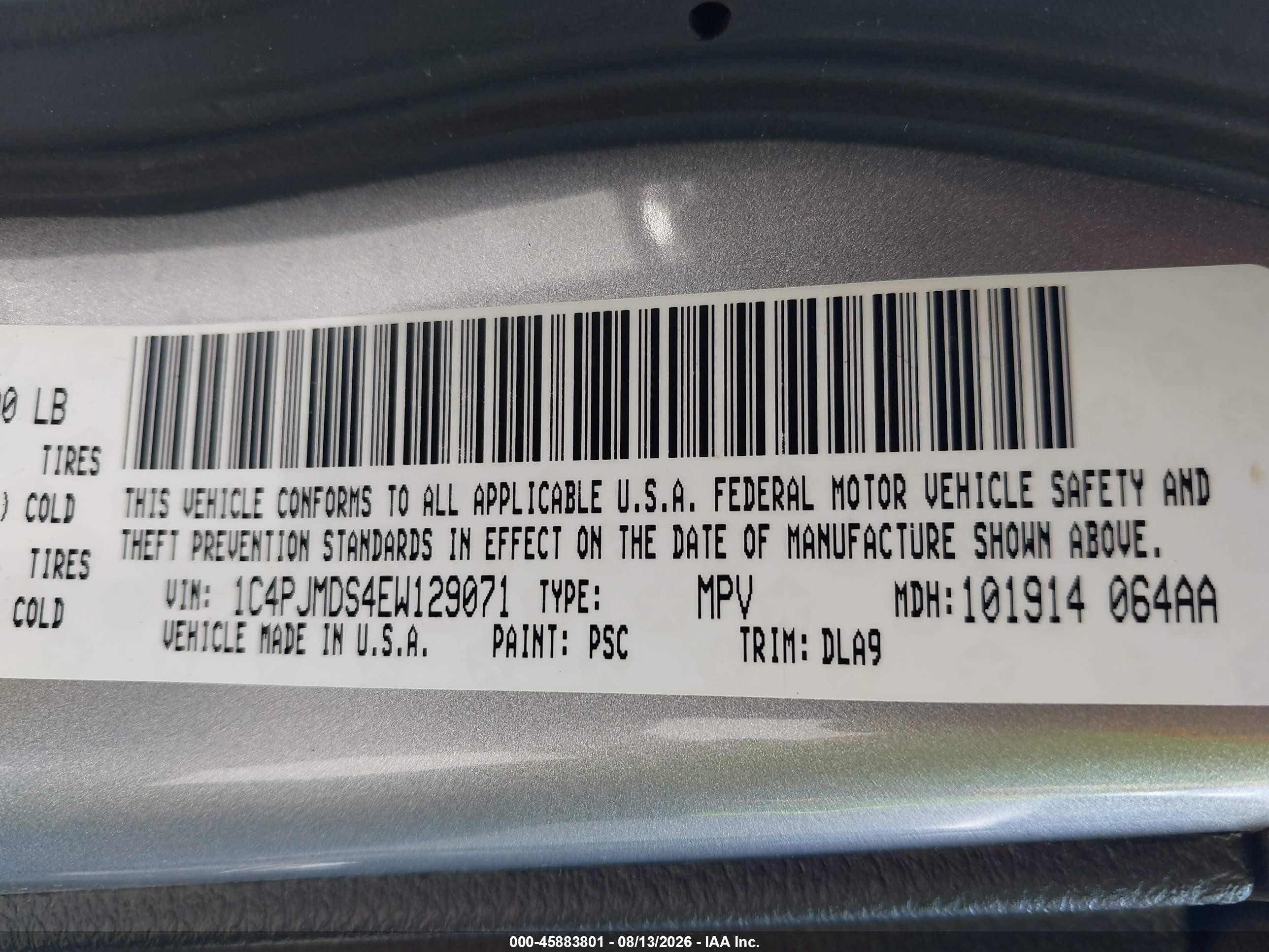 2014 Jeep Cherokee Limited Серебряный vin: 1C4PJMDS4EW129071