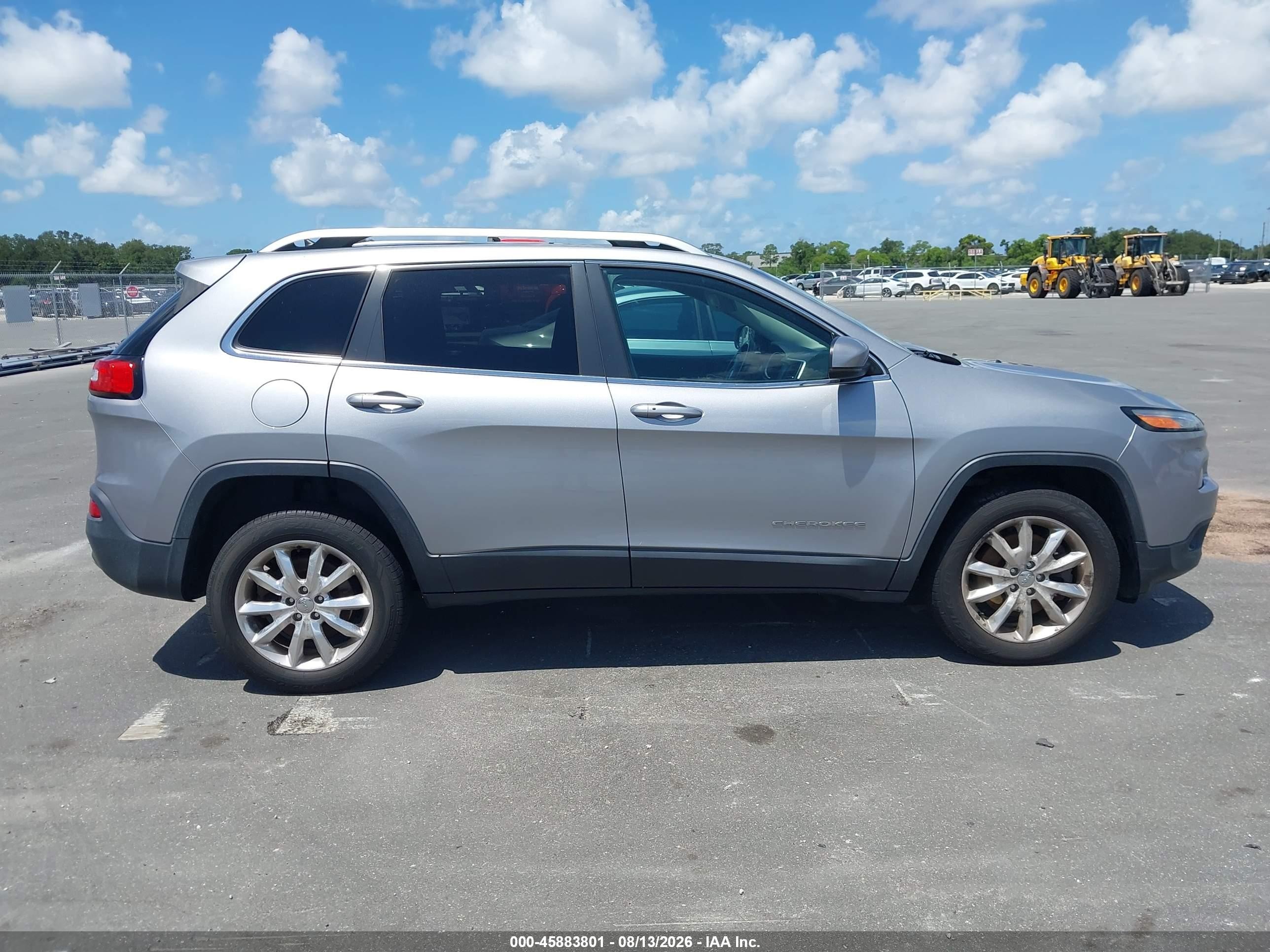 2014 Jeep Cherokee Limited Серебряный vin: 1C4PJMDS4EW129071