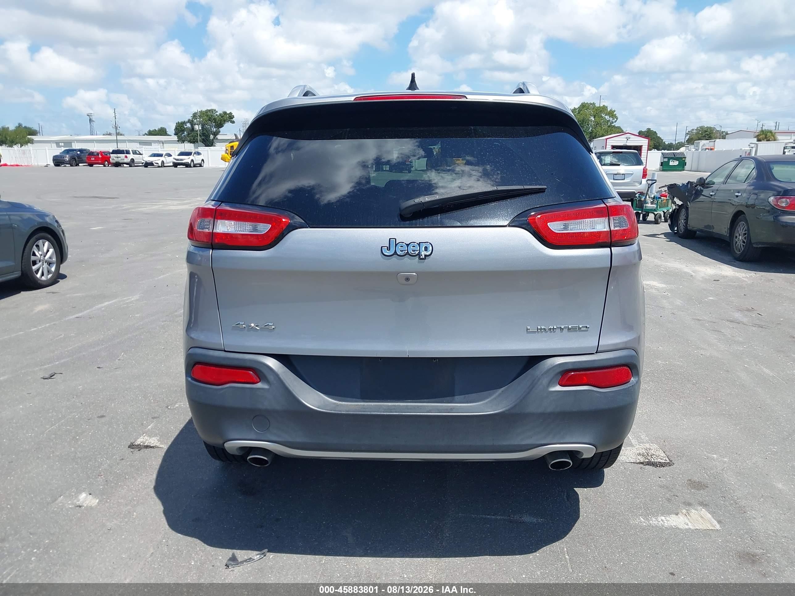 2014 Jeep Cherokee Limited Серебряный vin: 1C4PJMDS4EW129071