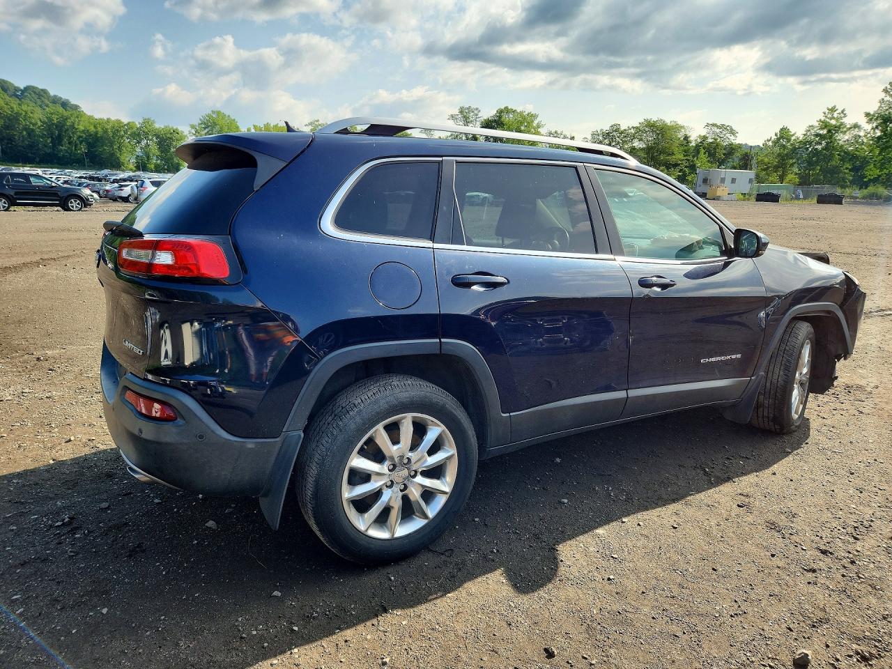 2014 Jeep Cherokee Limited Blue vin: 1C4PJMDS4EW178402