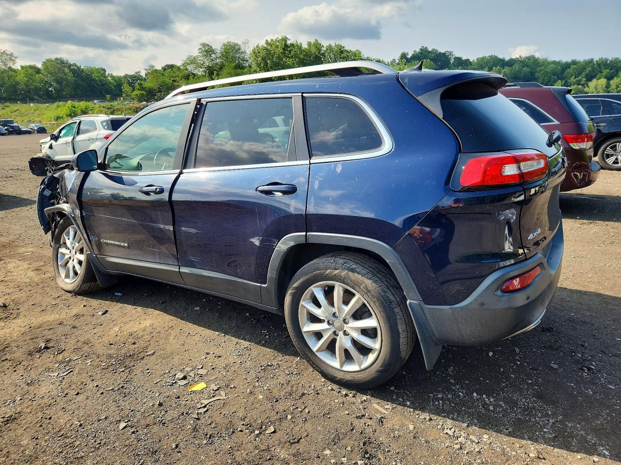 2014 Jeep Cherokee Limited Blue vin: 1C4PJMDS4EW178402