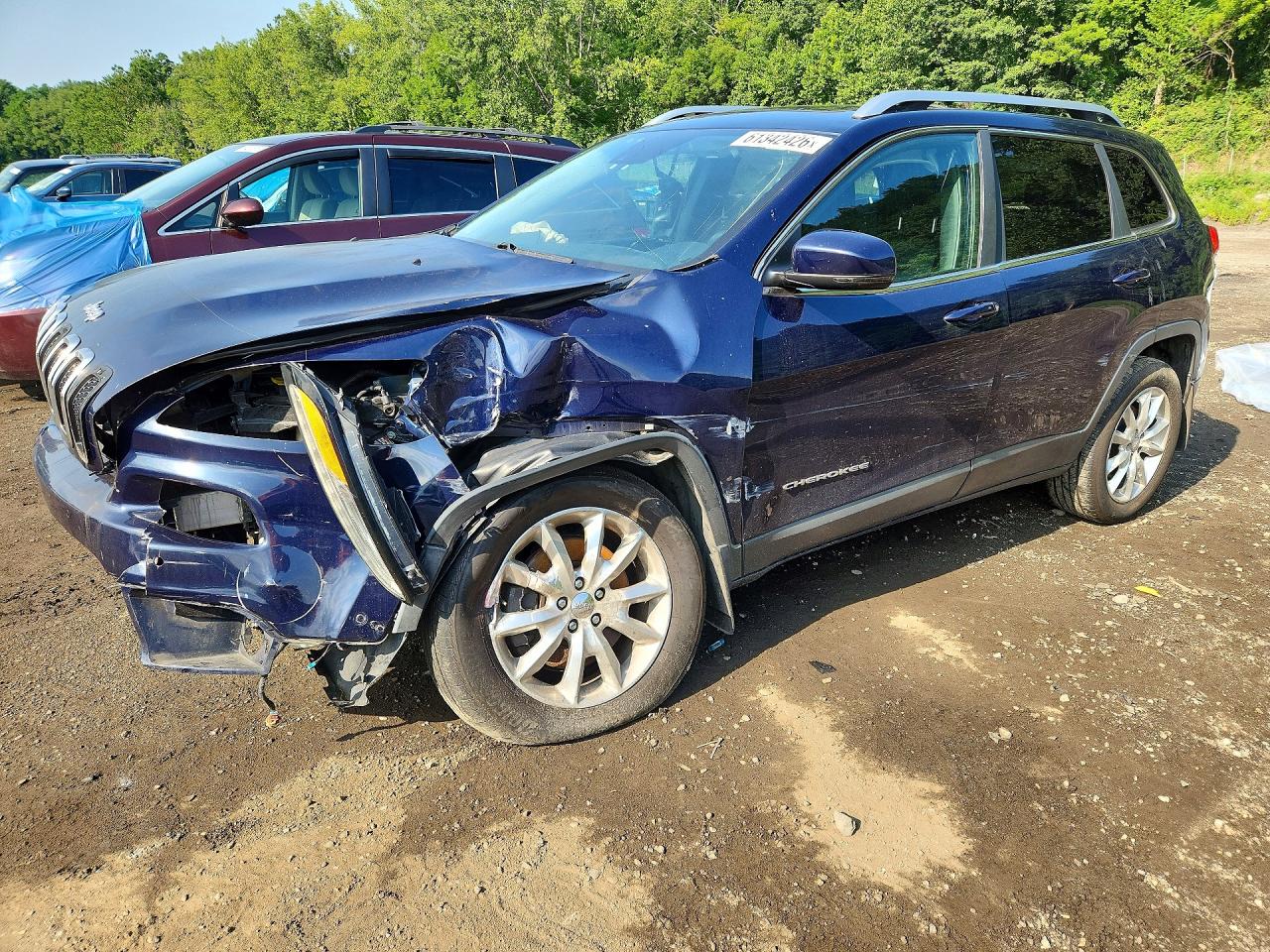 2014 Jeep Cherokee Limited Blue vin: 1C4PJMDS4EW178402