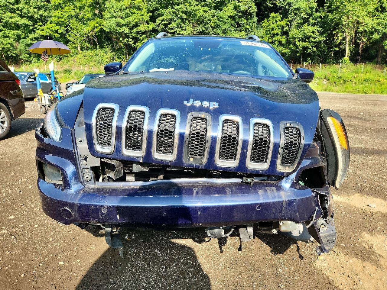 2014 Jeep Cherokee Limited Blue vin: 1C4PJMDS4EW178402