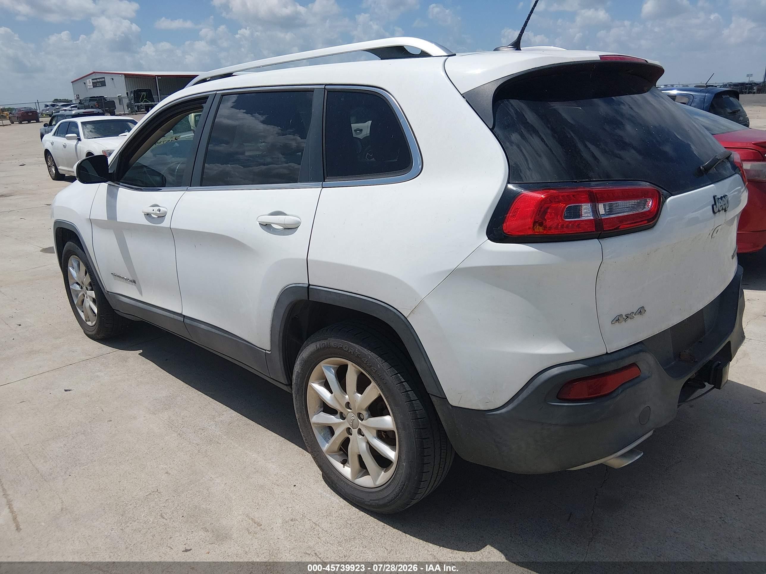 2014 Jeep Cherokee Limited White vin: 1C4PJMDS4EW291315