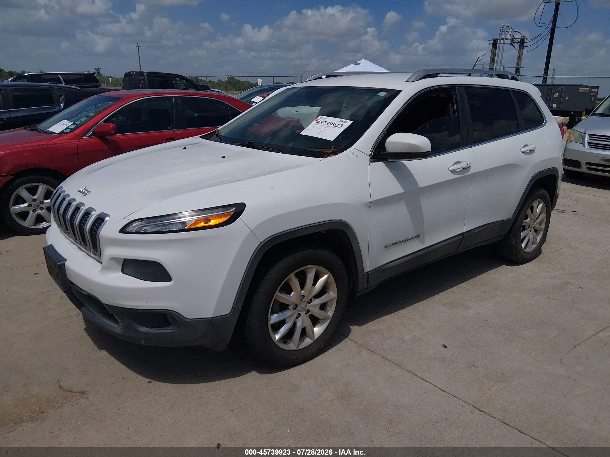 2014 Jeep Cherokee Limited White vin: 1C4PJMDS4EW291315