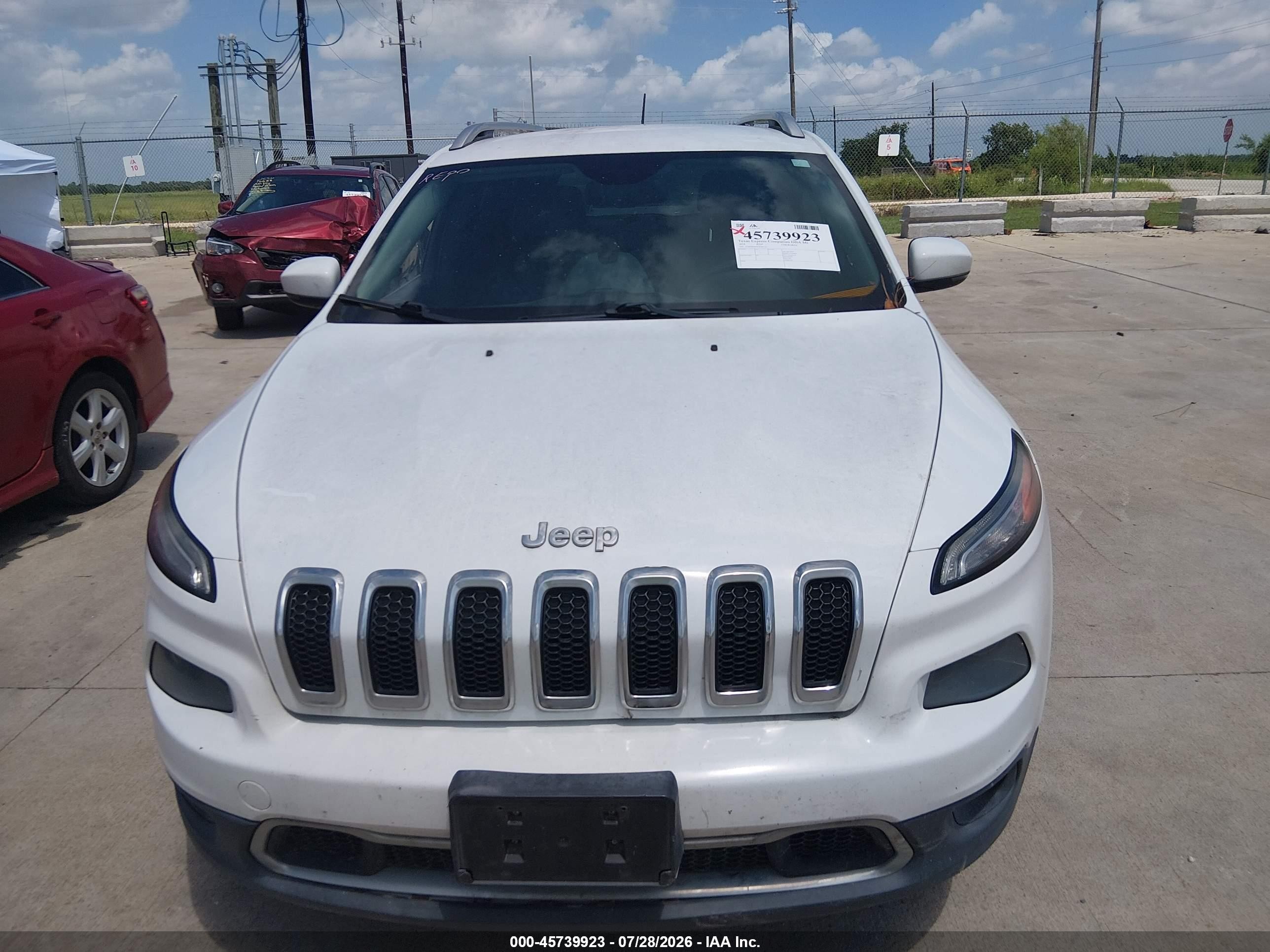 2014 Jeep Cherokee Limited White vin: 1C4PJMDS4EW291315