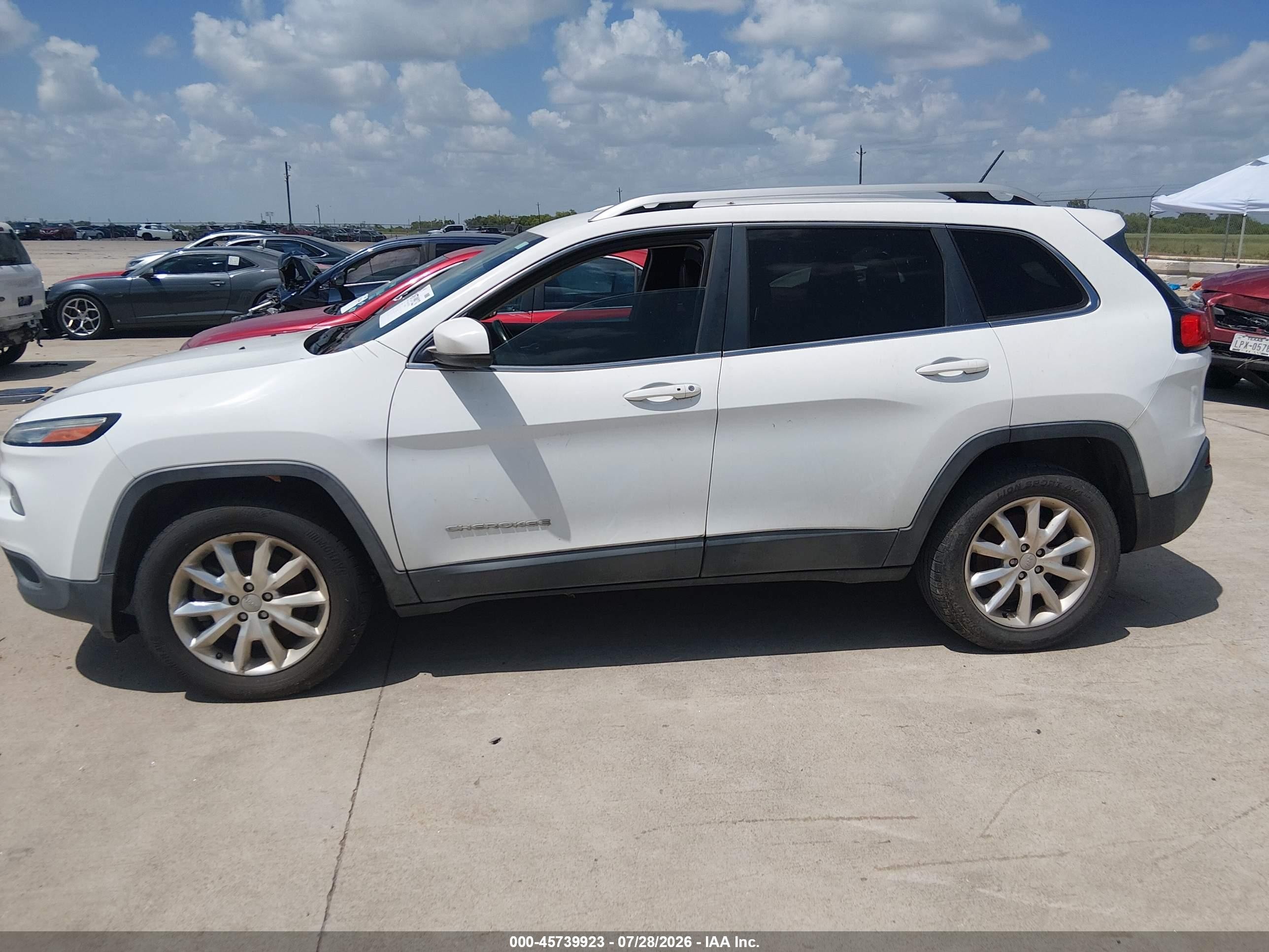 2014 Jeep Cherokee Limited White vin: 1C4PJMDS4EW291315