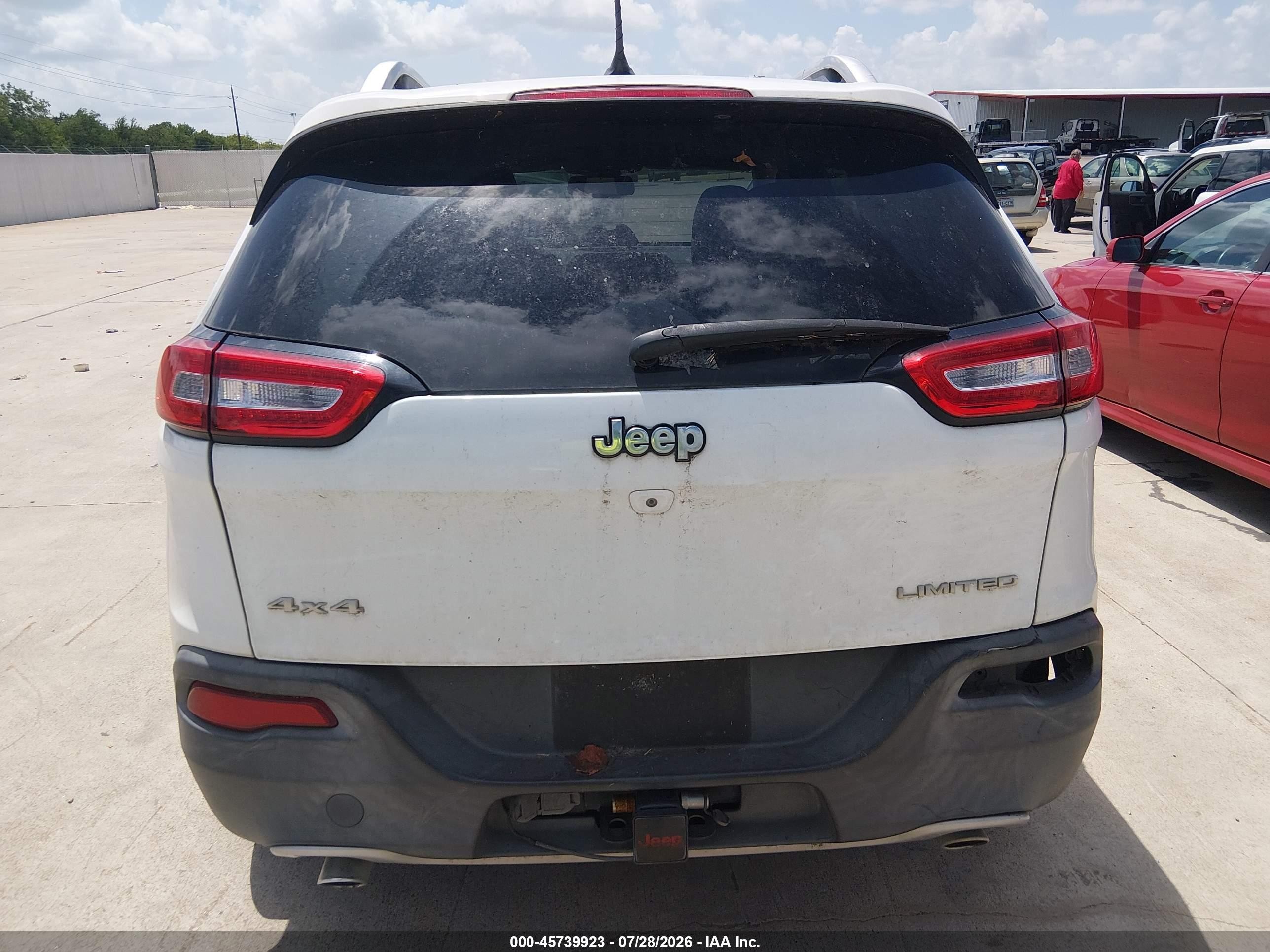 2014 Jeep Cherokee Limited White vin: 1C4PJMDS4EW291315