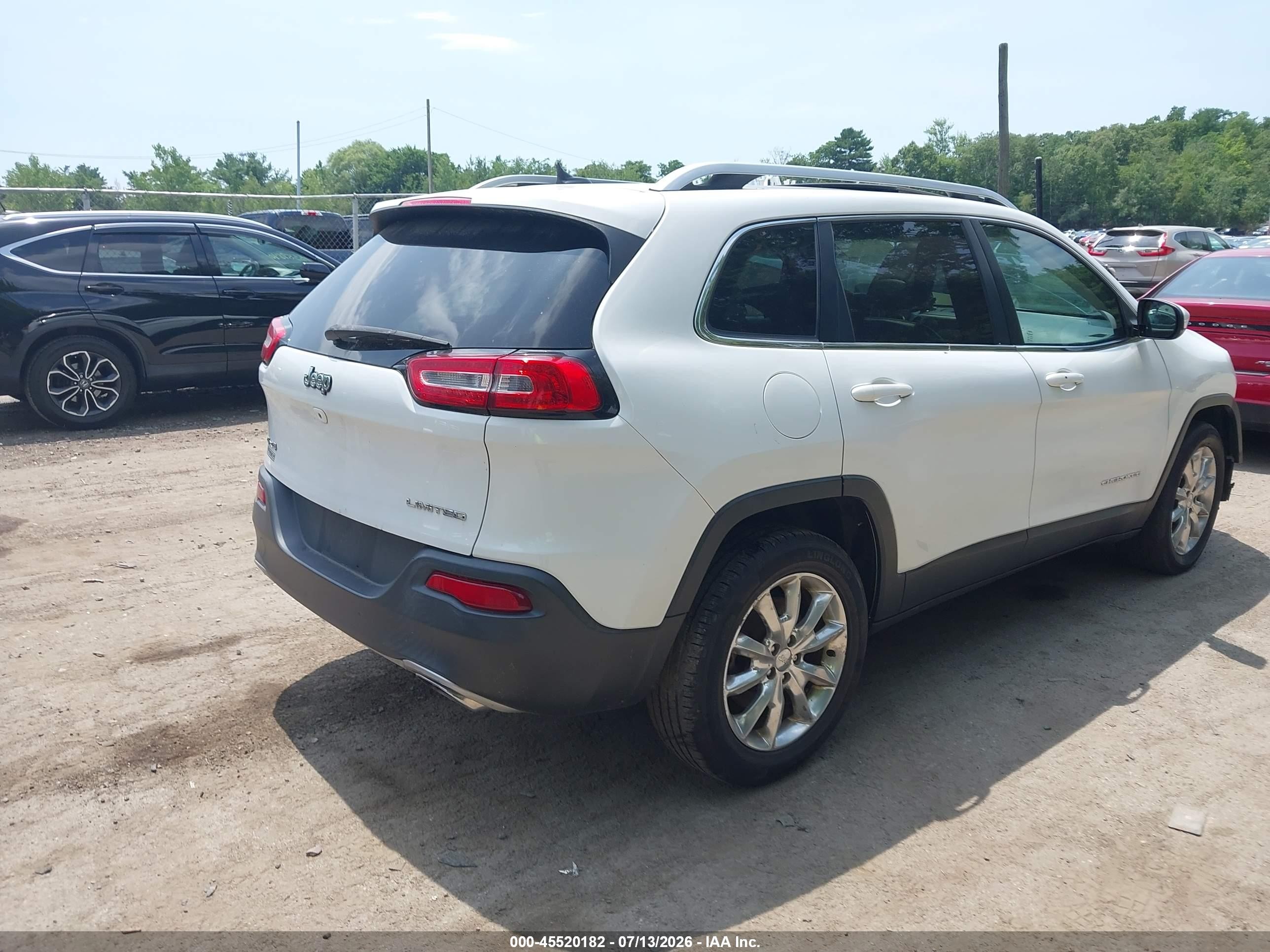 2015 Jeep Cherokee Limited White vin: 1C4PJMDS4FW510534