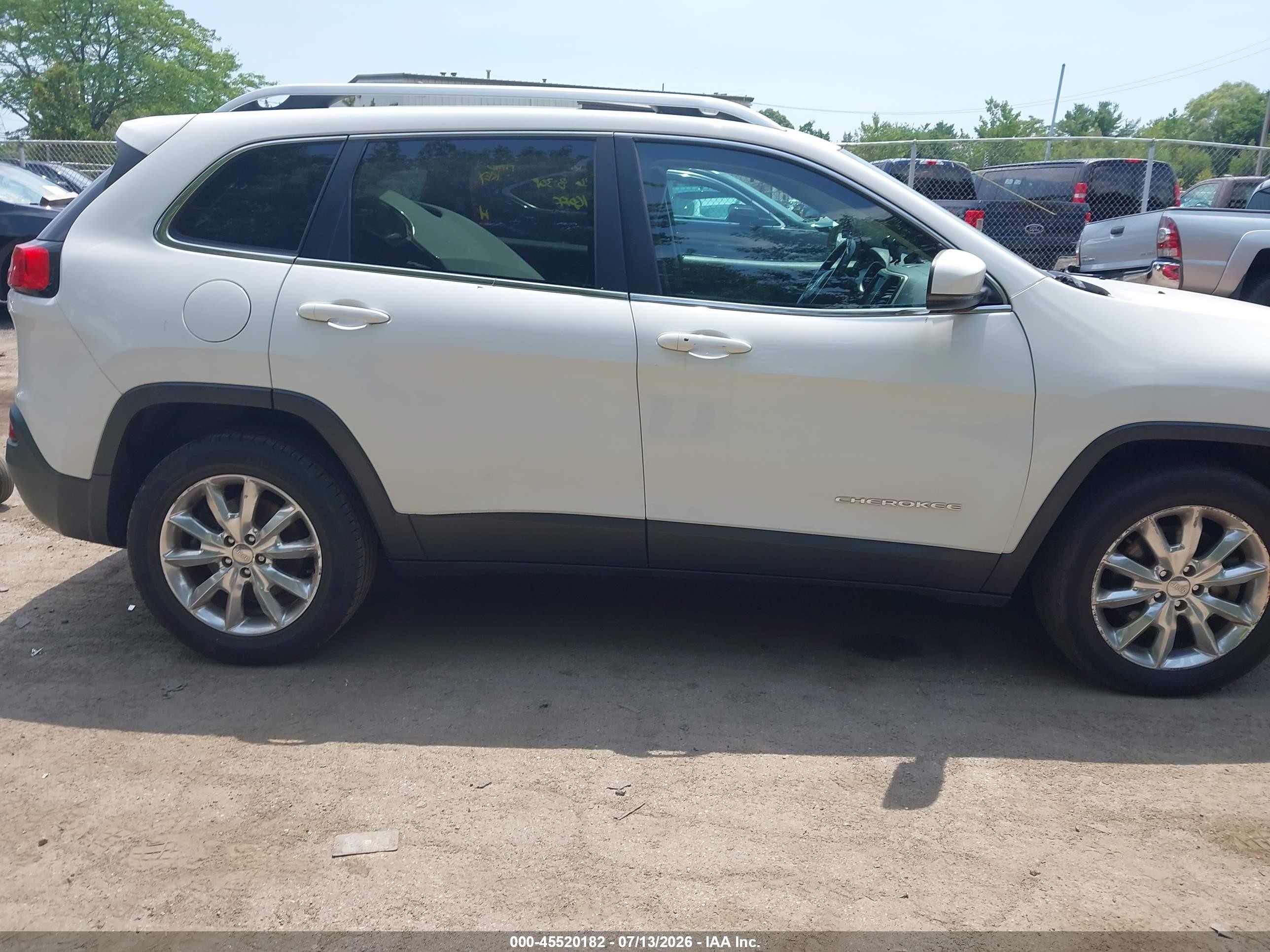 2015 Jeep Cherokee Limited White vin: 1C4PJMDS4FW510534