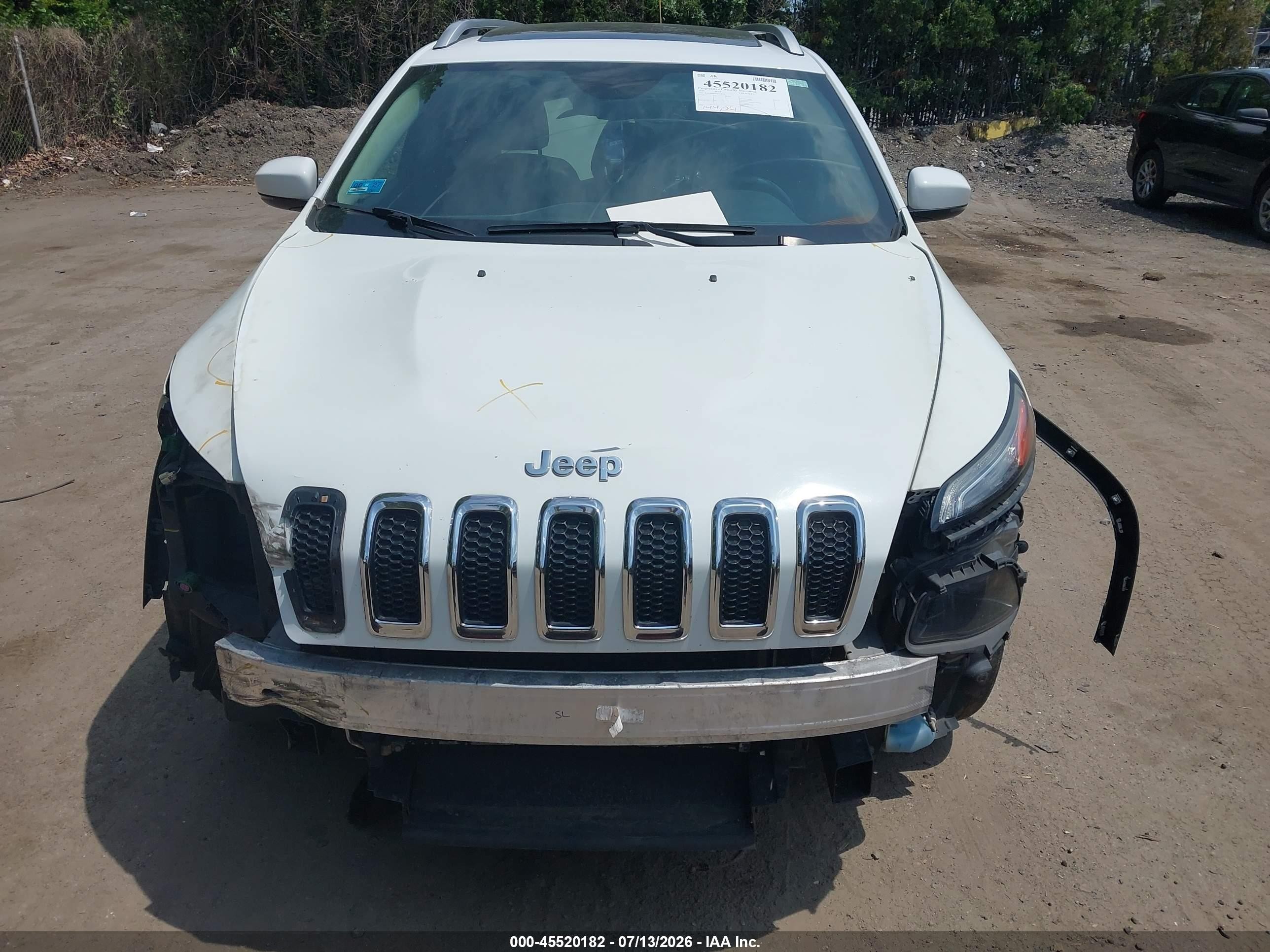 2015 Jeep Cherokee Limited White vin: 1C4PJMDS4FW510534