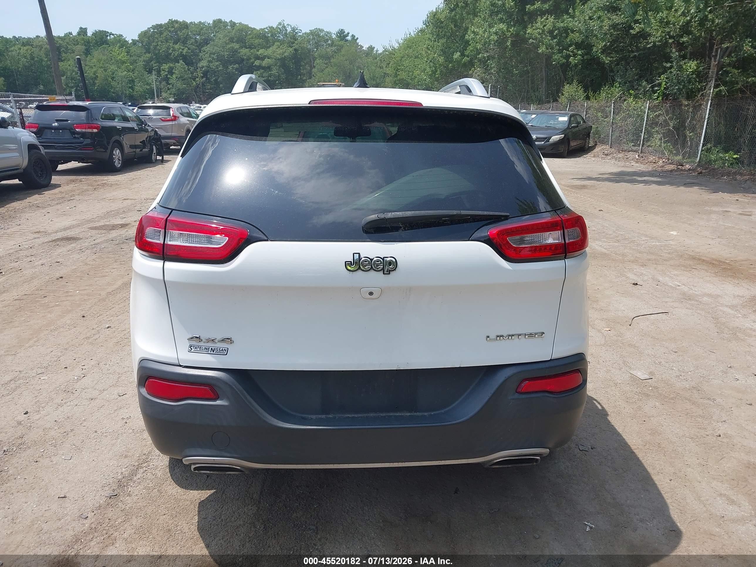 2015 Jeep Cherokee Limited White vin: 1C4PJMDS4FW510534