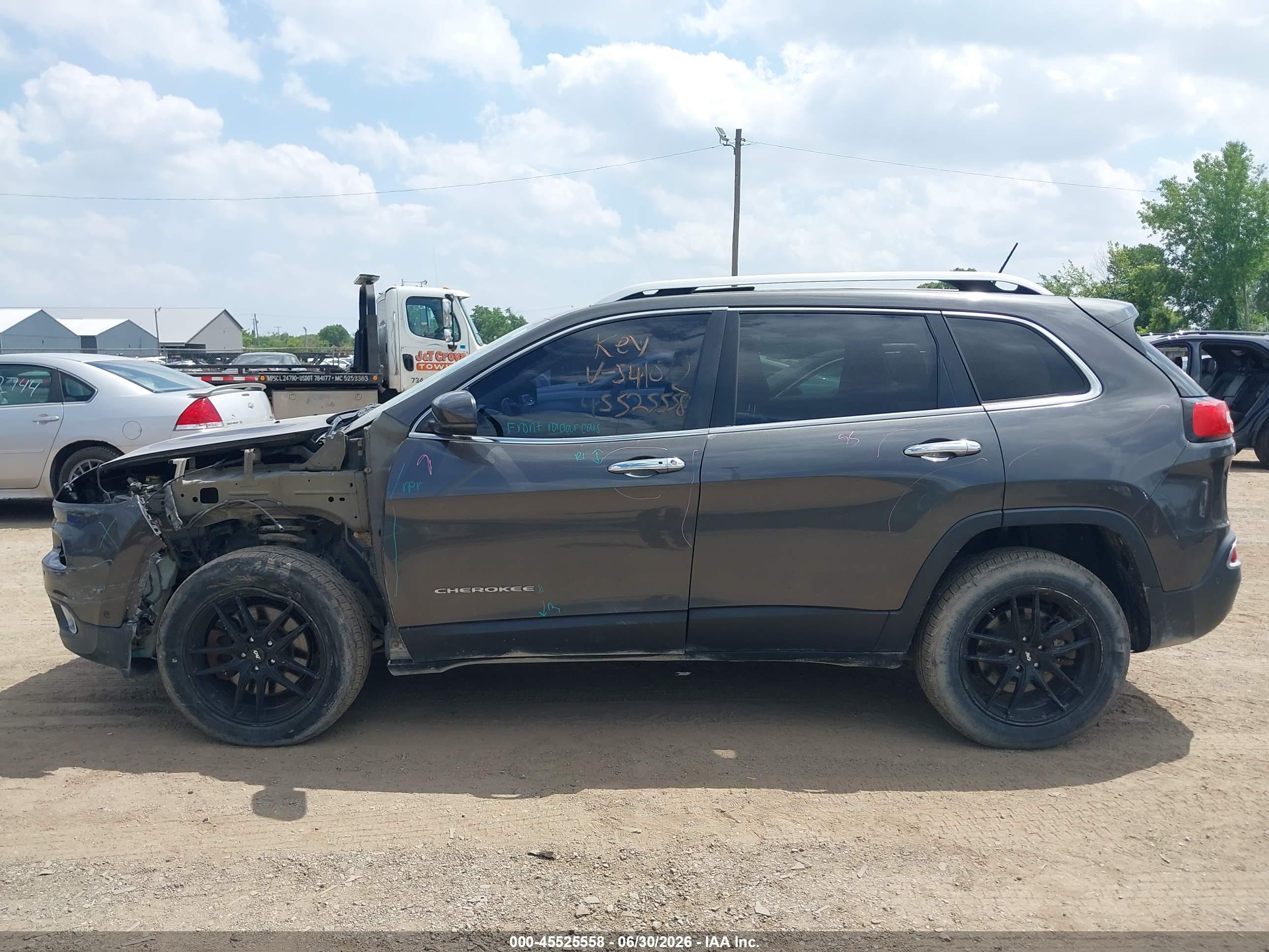 2015 Jeep Cherokee Limited Серый vin: 1C4PJMDS4FW541072