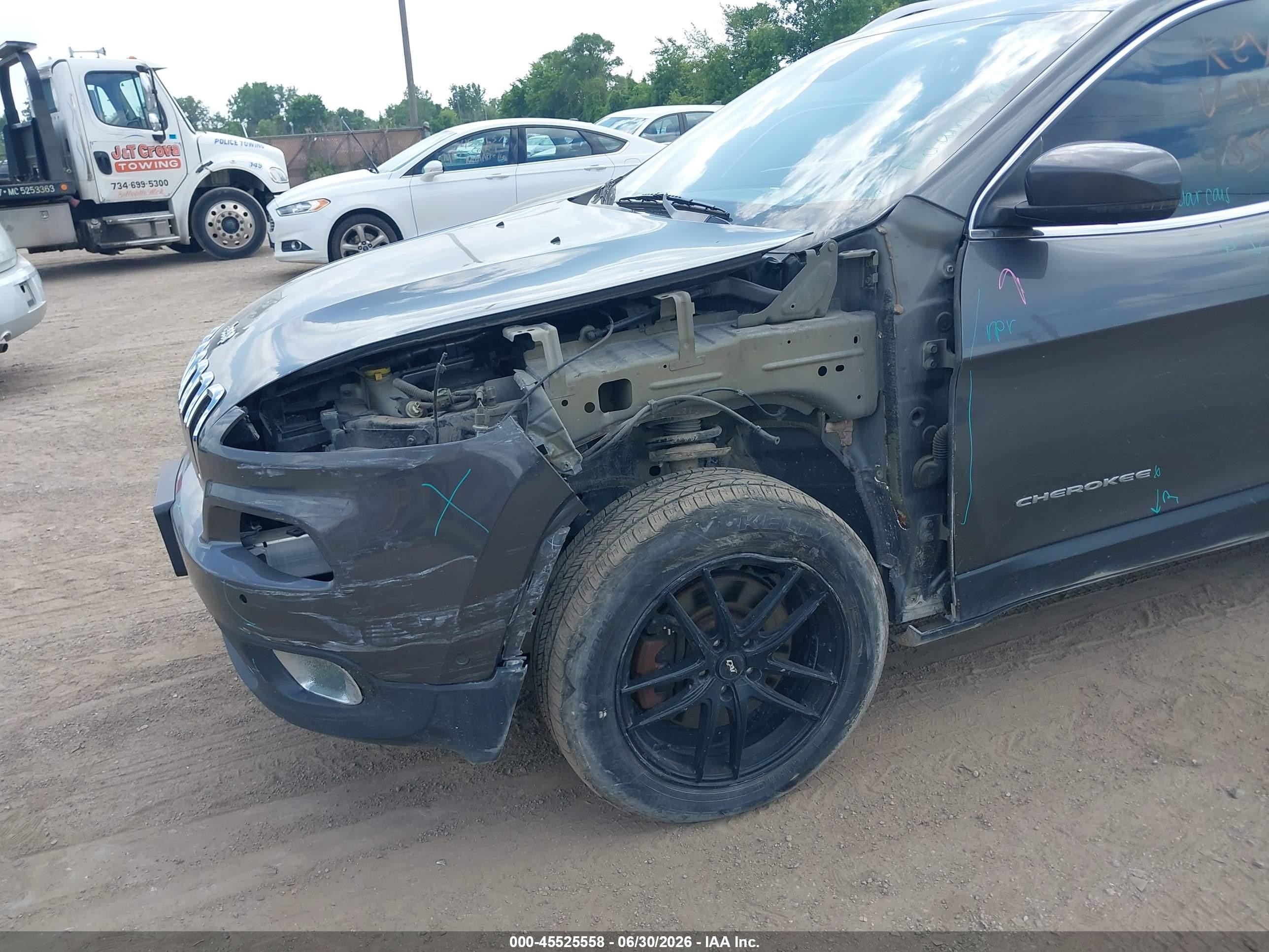 2015 Jeep Cherokee Limited Серый vin: 1C4PJMDS4FW541072