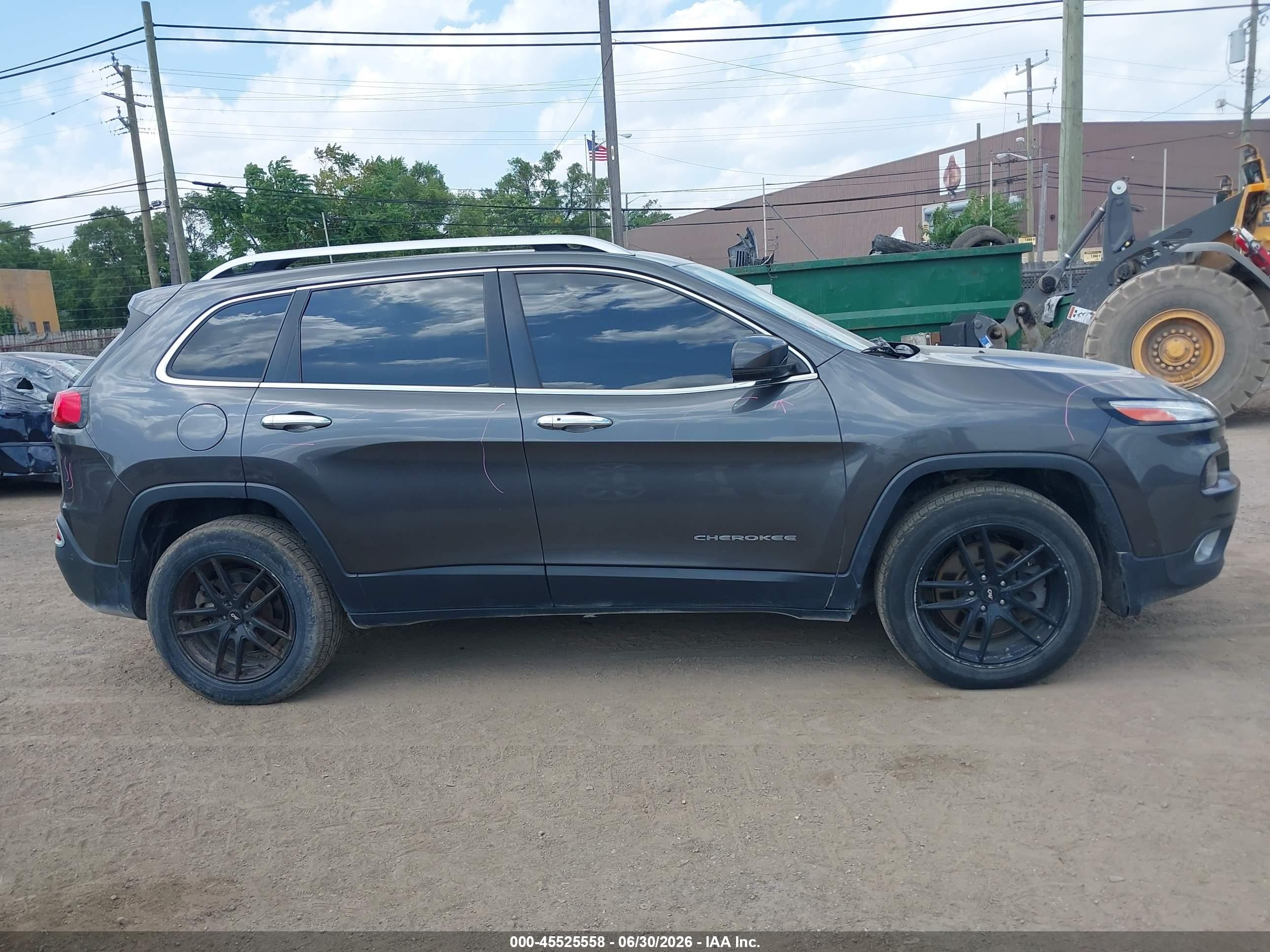 2015 Jeep Cherokee Limited Серый vin: 1C4PJMDS4FW541072