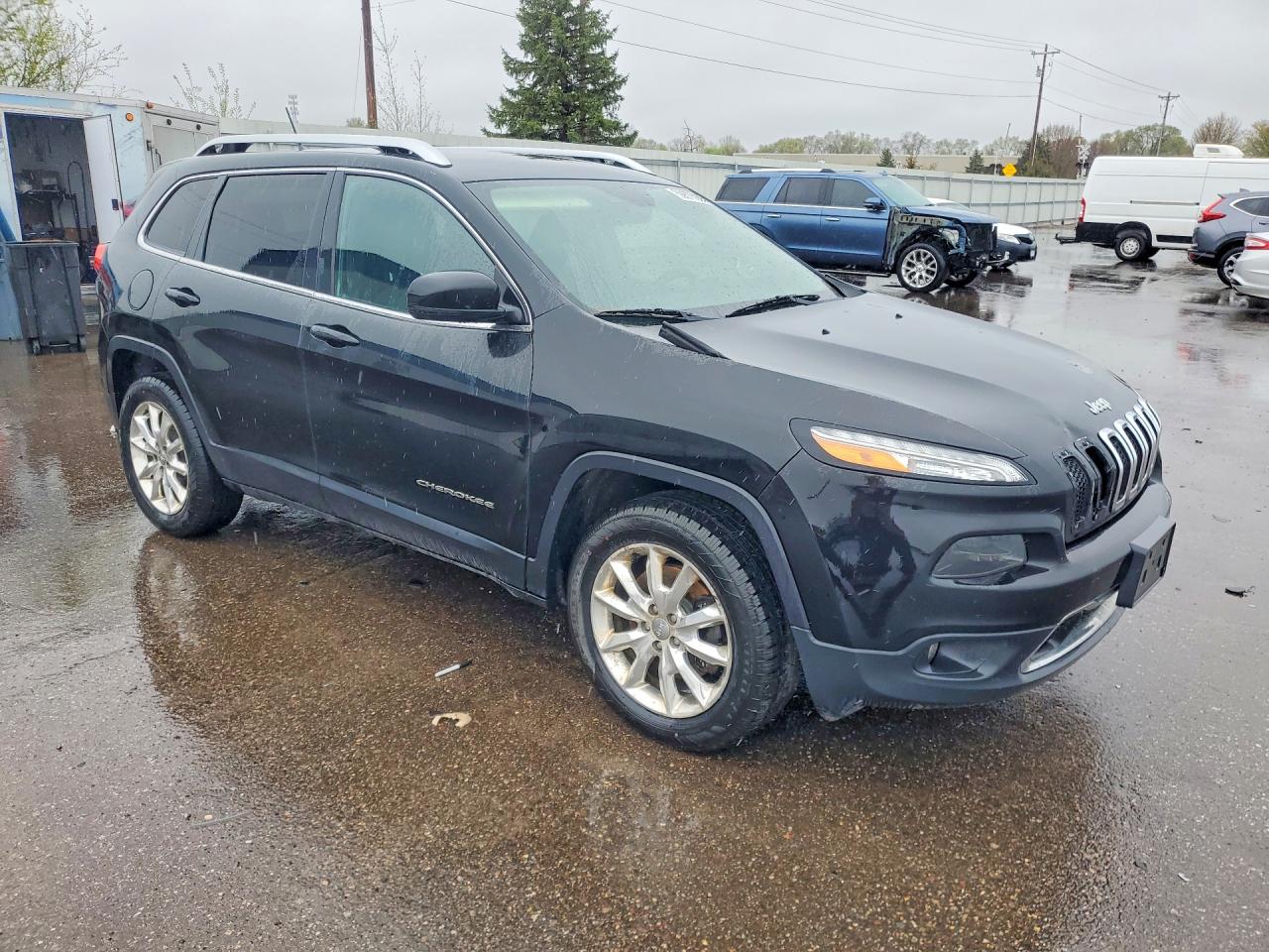 2015 Jeep Cherokee Limited Black vin: 1C4PJMDS4FW633766