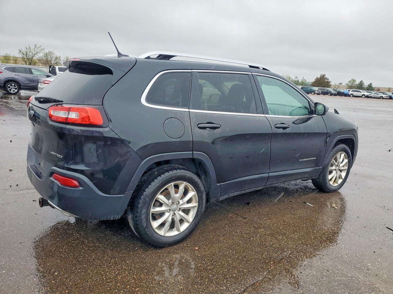 2015 Jeep Cherokee Limited Black vin: 1C4PJMDS4FW633766