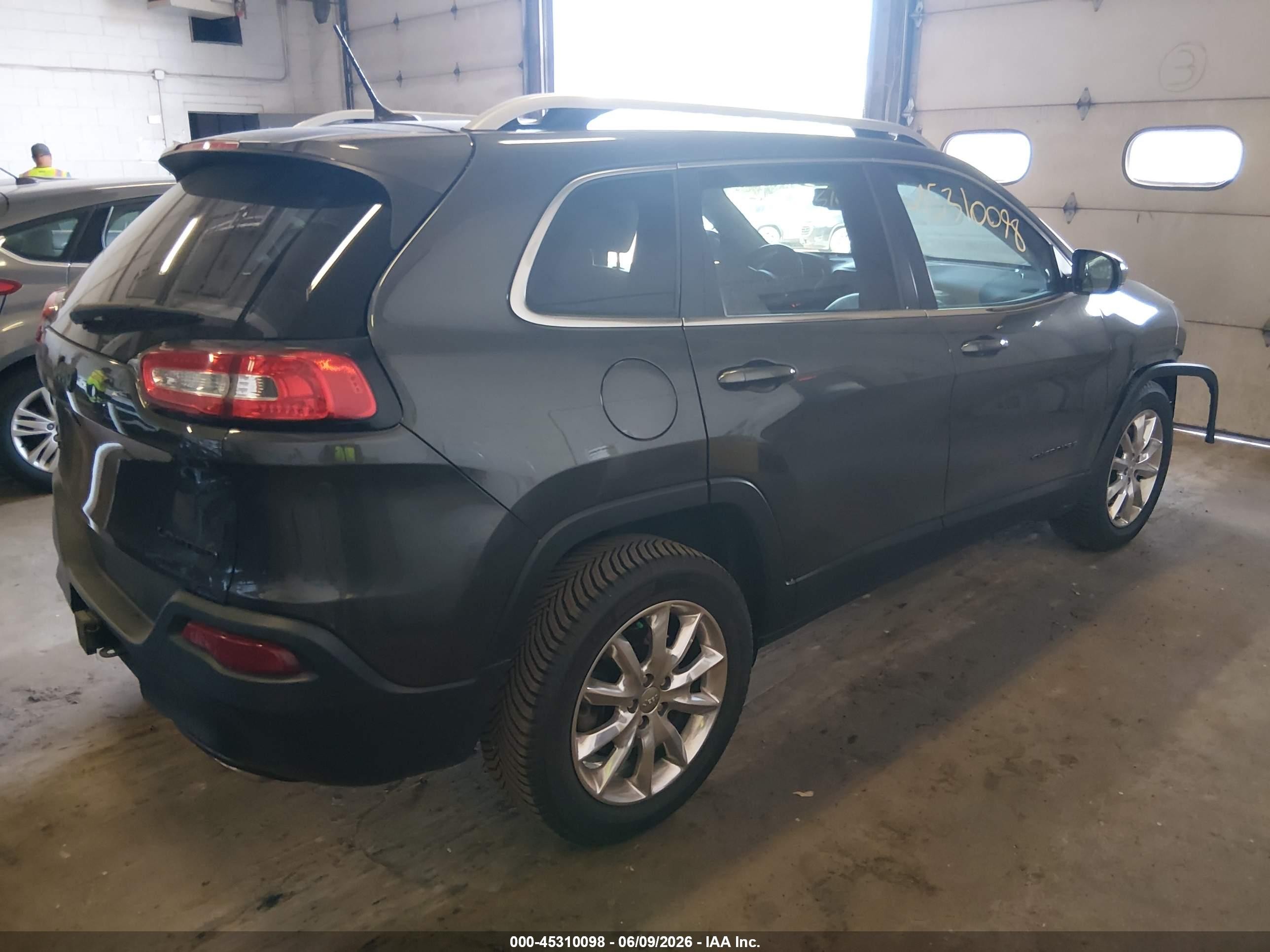 2015 Jeep Cherokee Limited Black vin: 1C4PJMDS4FW646114