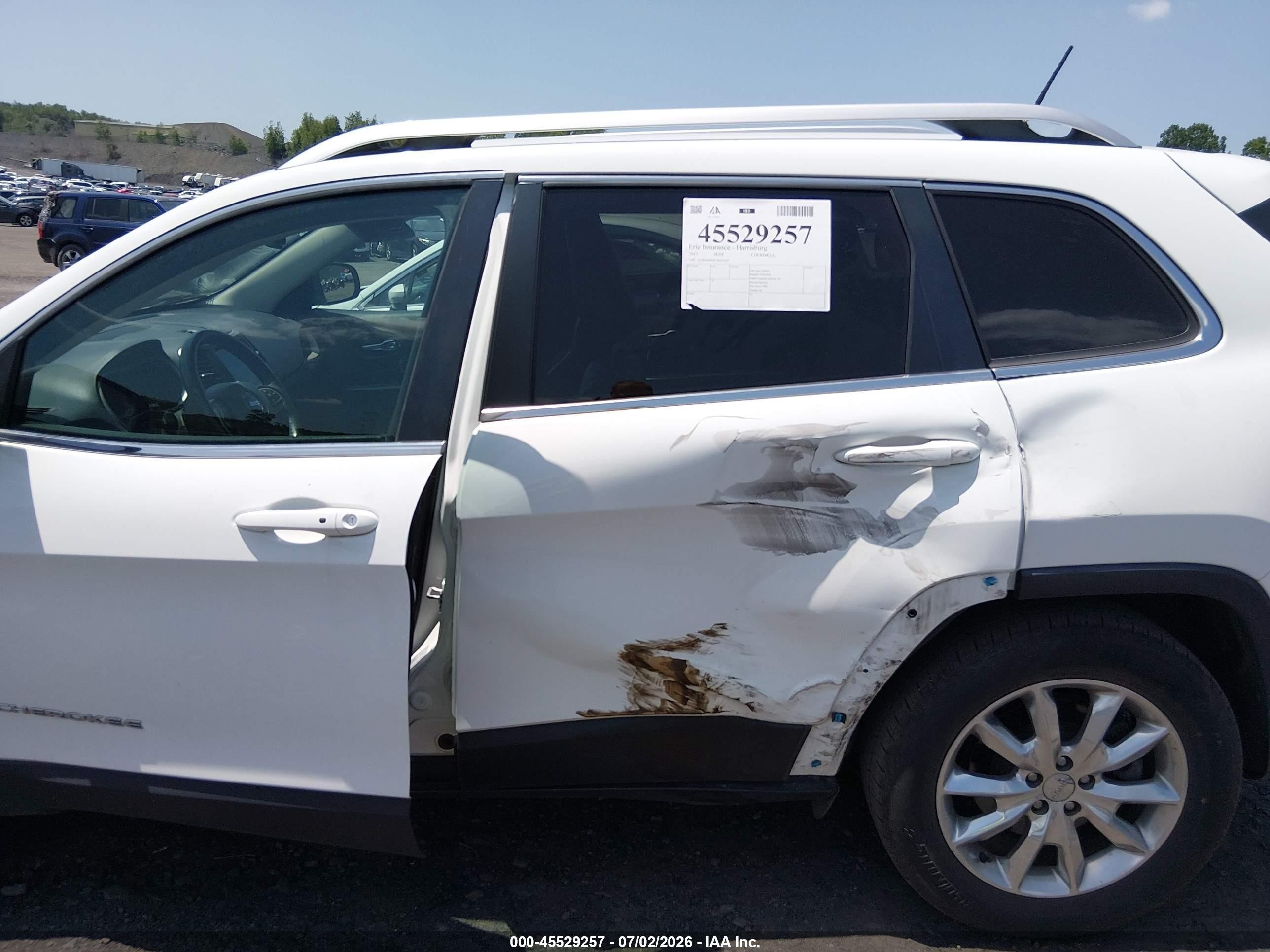 2015 Jeep Cherokee Limited White vin: 1C4PJMDS4FW675242