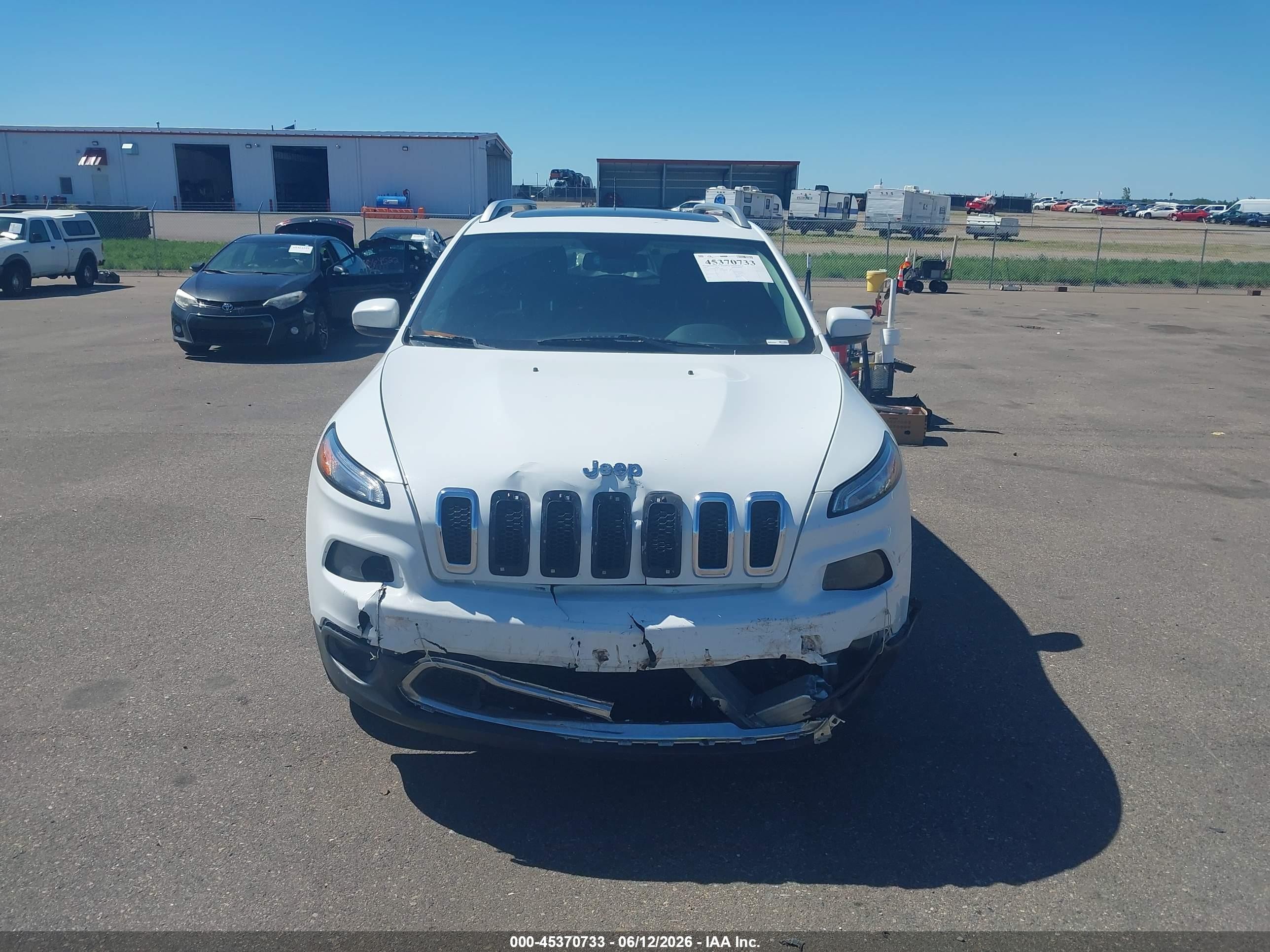 2015 Jeep Cherokee Limited White vin: 1C4PJMDS4FW688783