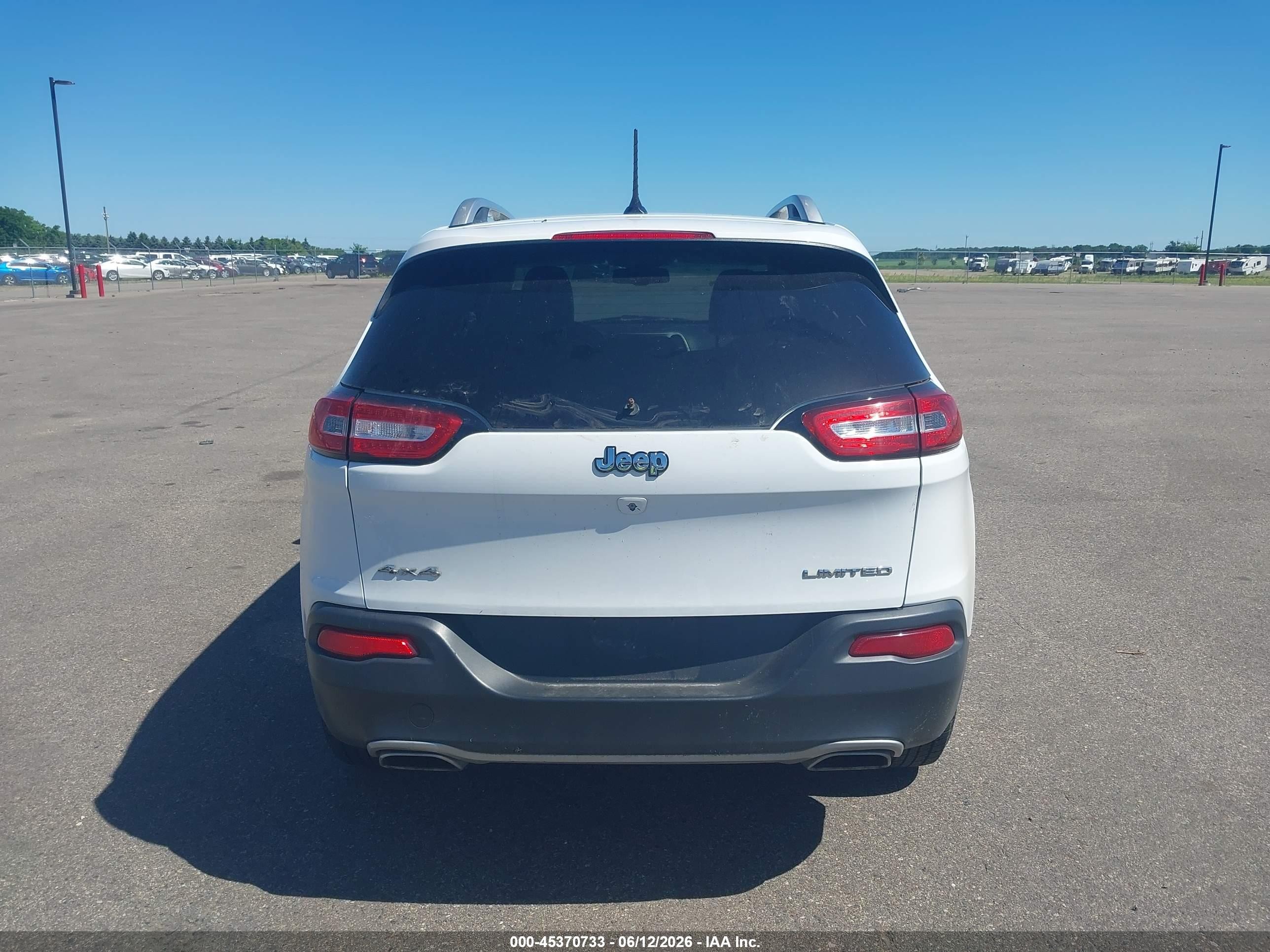 2015 Jeep Cherokee Limited White vin: 1C4PJMDS4FW688783