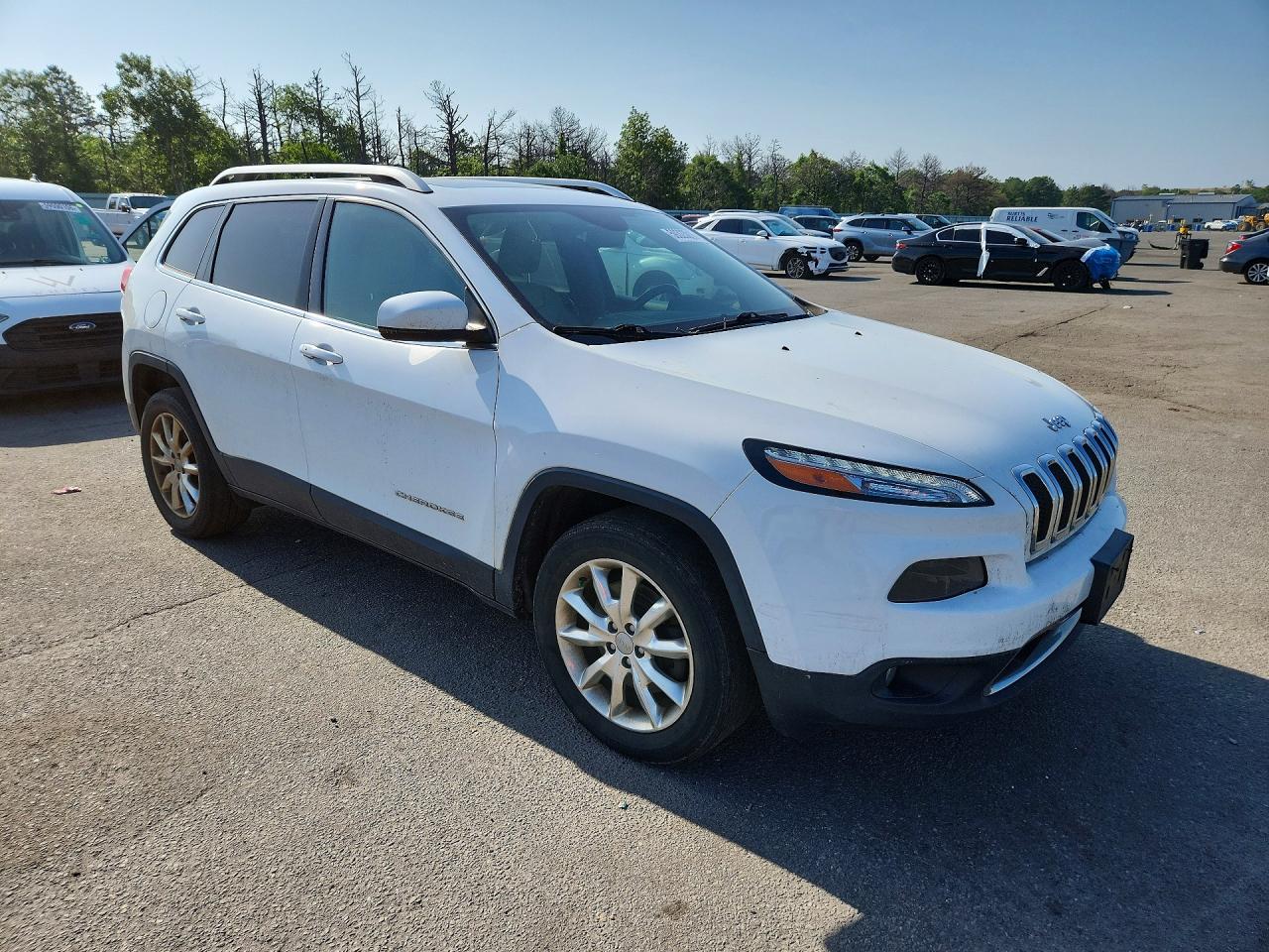2015 Jeep Cherokee Limited White vin: 1C4PJMDS4FW710698