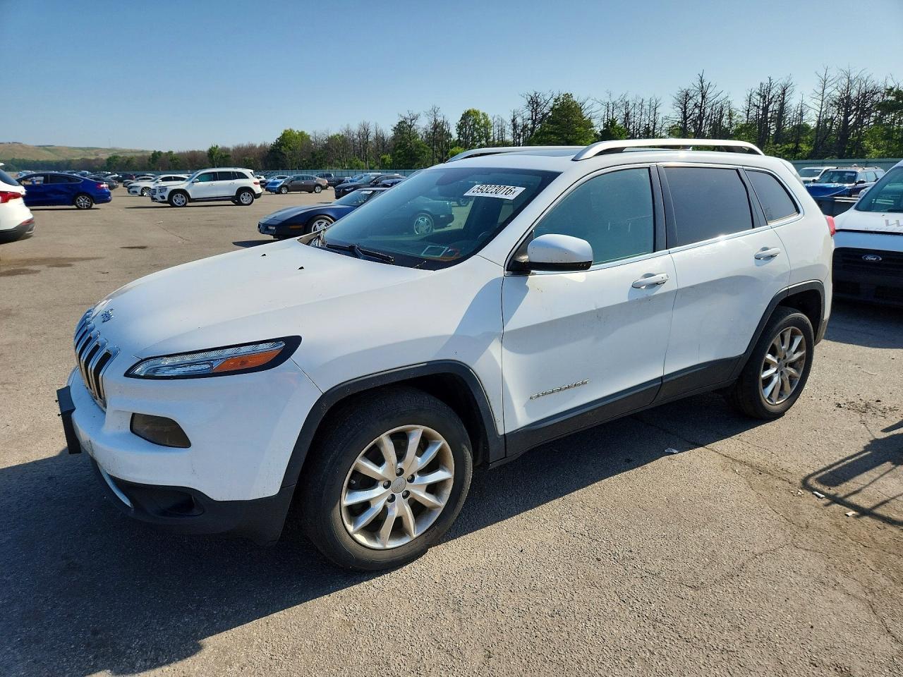 2015 Jeep Cherokee Limited White vin: 1C4PJMDS4FW710698