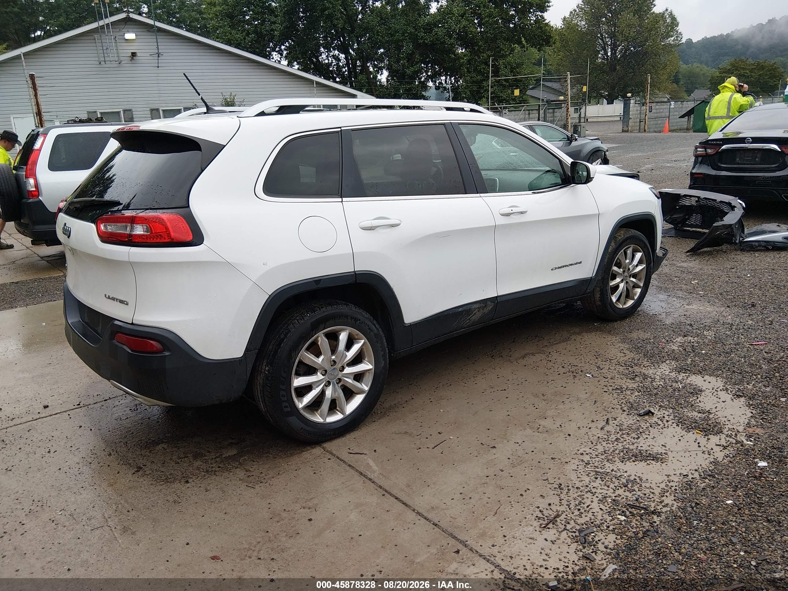 2015 Jeep Cherokee Limited White vin: 1C4PJMDS4FW719921